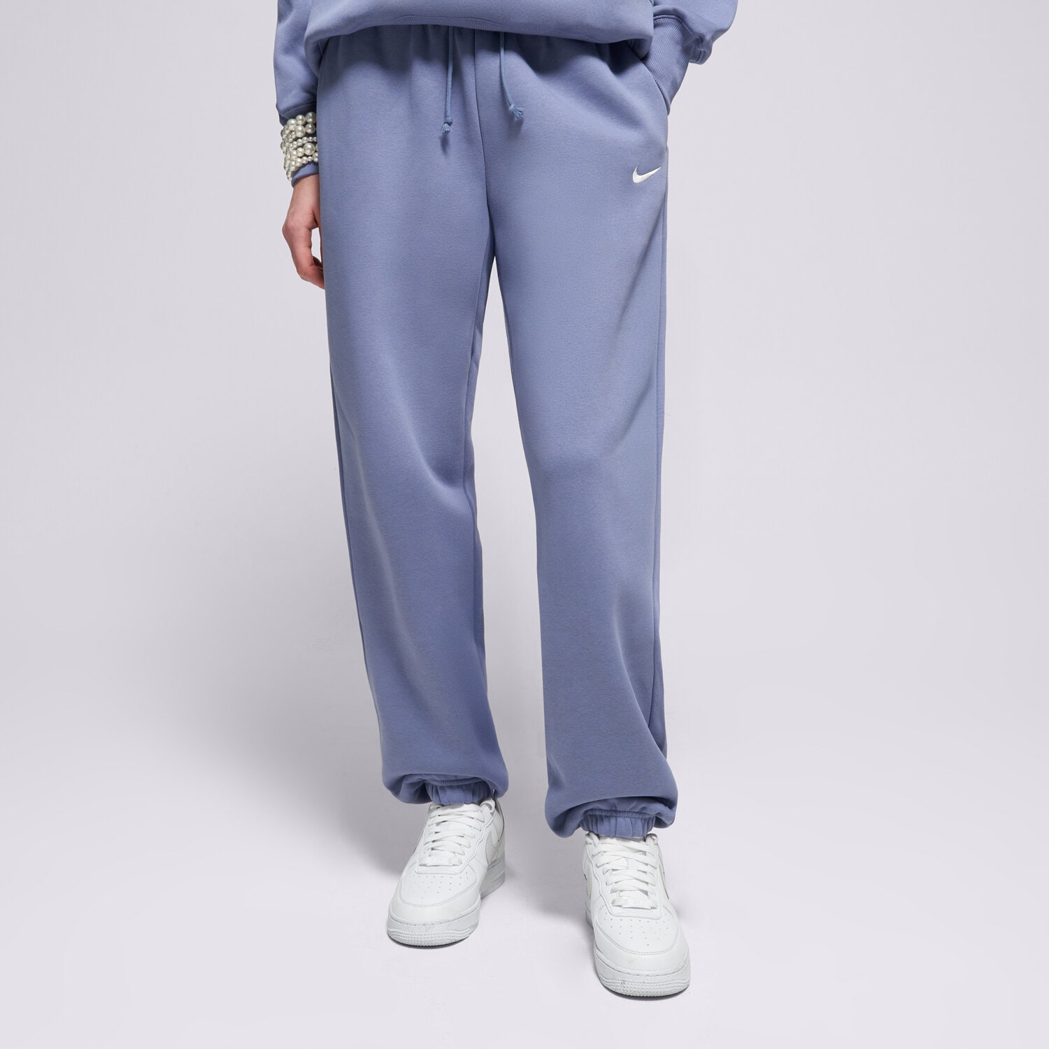 dámské kalhoty NIKE KALHOTY  W NSW PHNX FLC HR OS PANT 2 FZ5996-499 MODRÁ