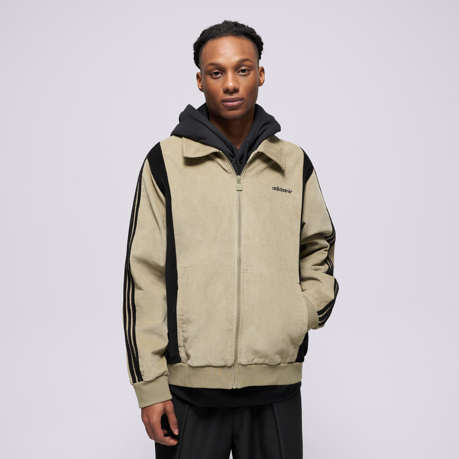 pánská mikina ADIDAS MIKINA ROZEPÍNACÍ PRO TRACK TOP JX3086 BÉŽOVÁ