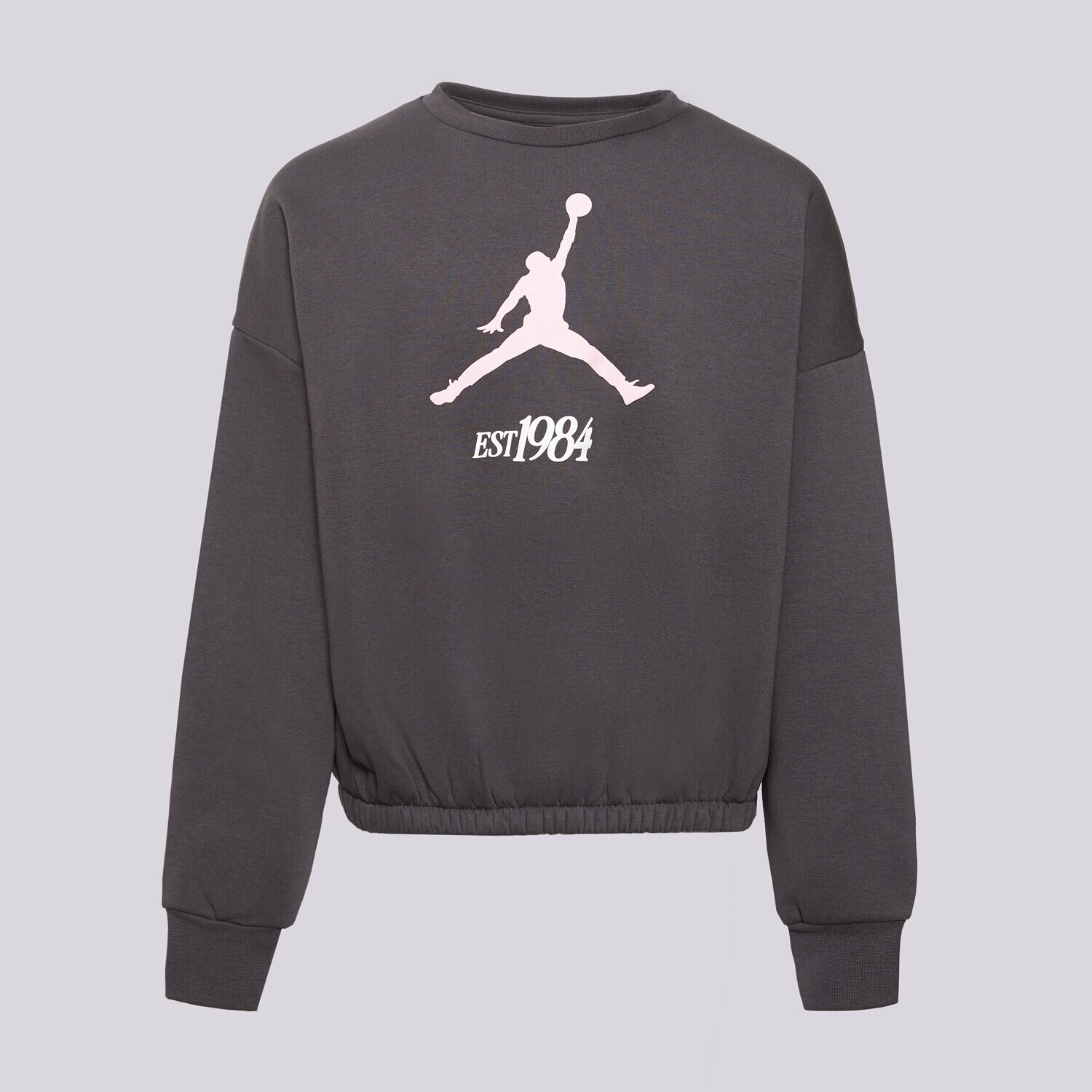 dětská mikina JORDAN MIKINA JUMPMAN CLUB PLEATED FLC CREW GIRL 45F410-G0T ČERNÁ
