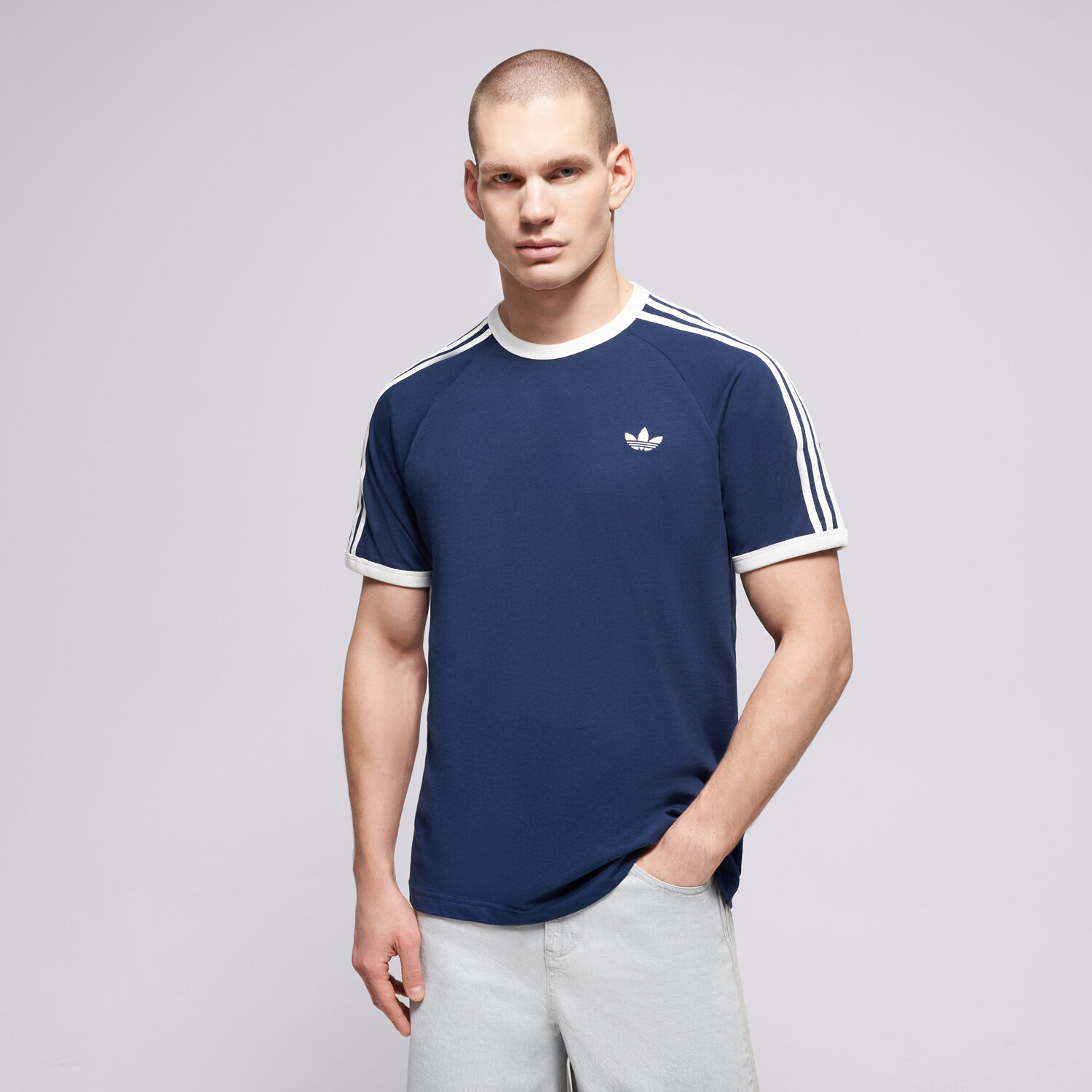 pánské tričko ADIDAS TRIČKO 3S TEE KE3536 TMAVOMODRÁ