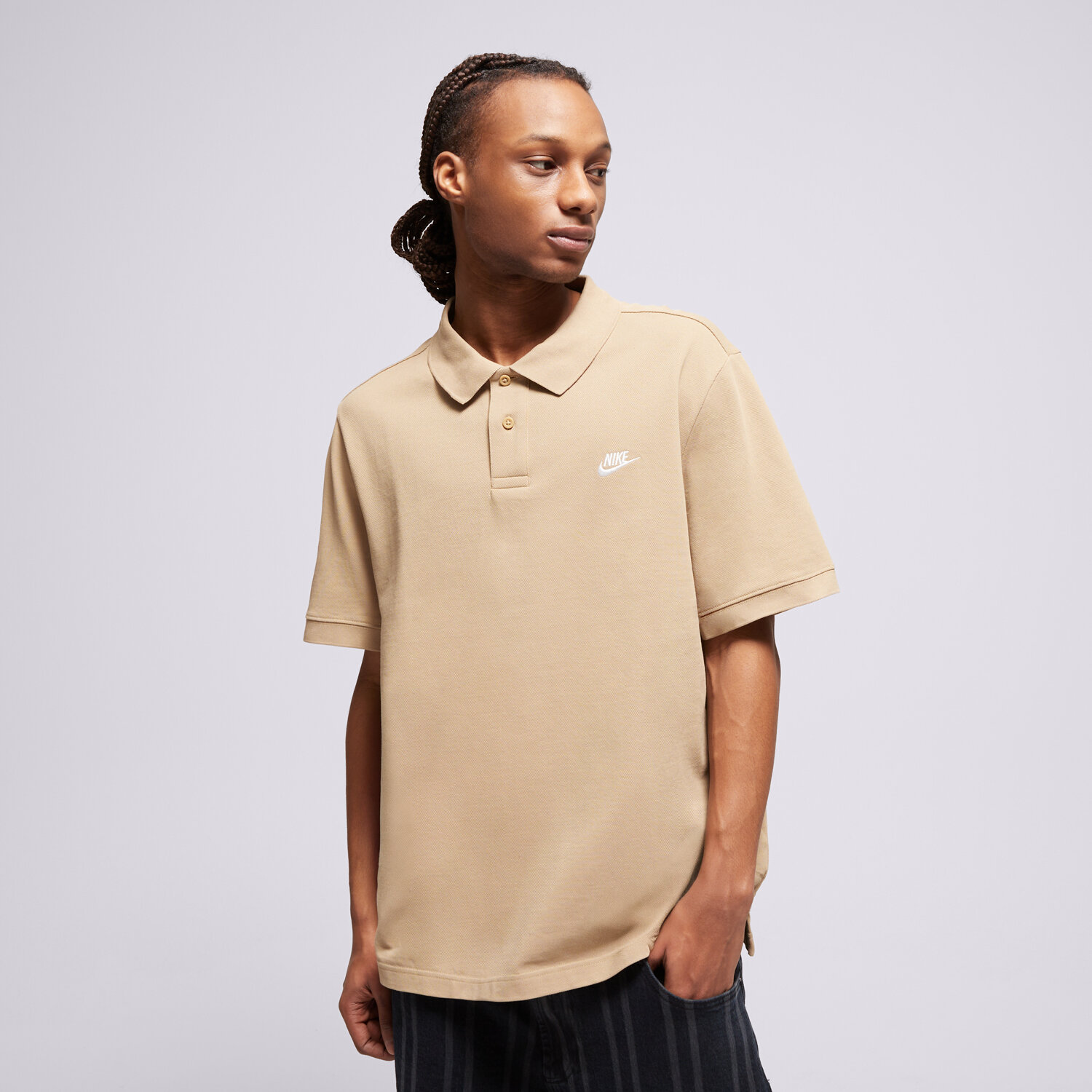 pánské polo tričko NIKE TRIČKO M NK CLUB SS TRIČKO PIQUE FN3894-297 BÉŽOVÁ