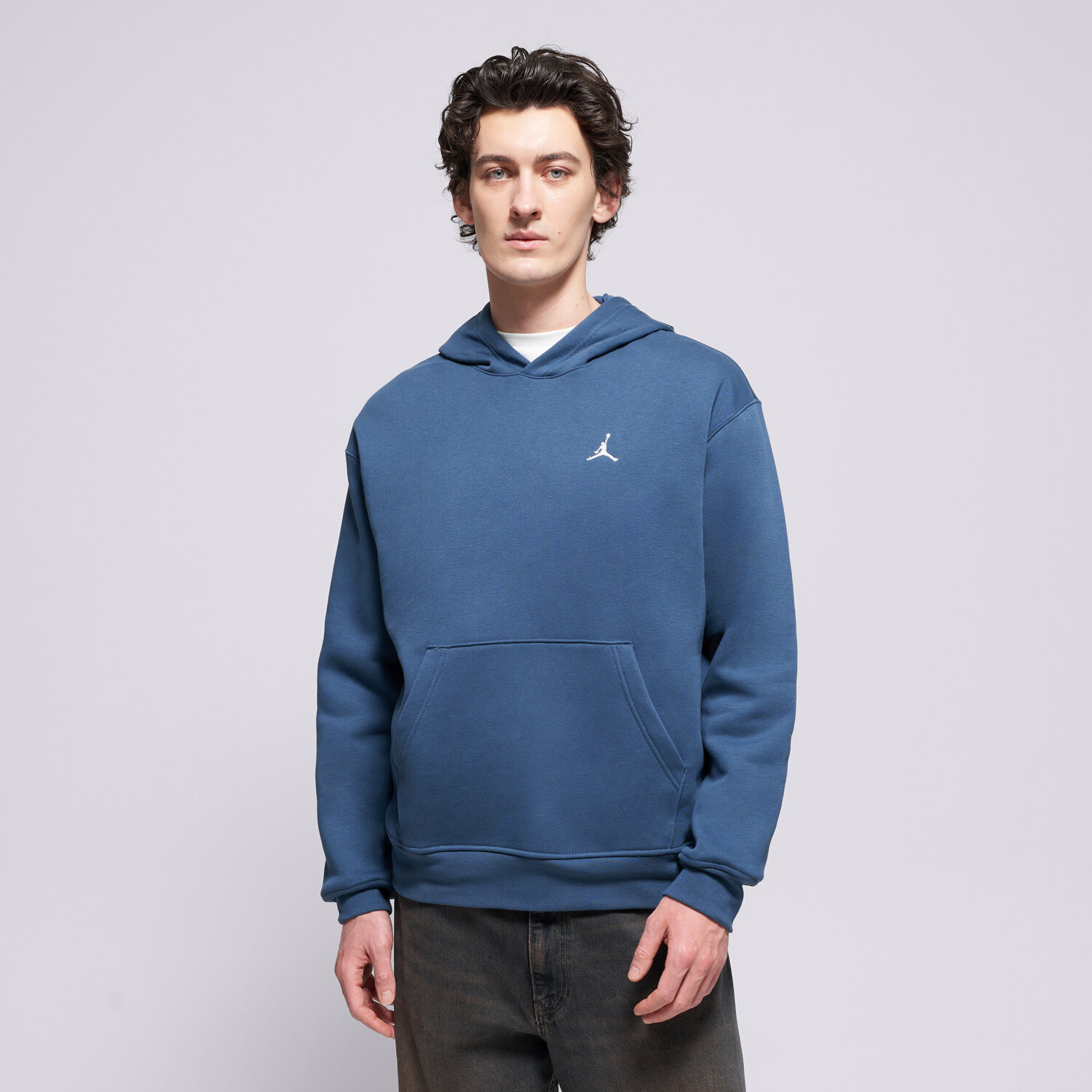 pánská mikina JORDAN MIKINA S KAPUCÍ JORDAN BROOKLYN FLEECE FV7281-464 MODRÁ