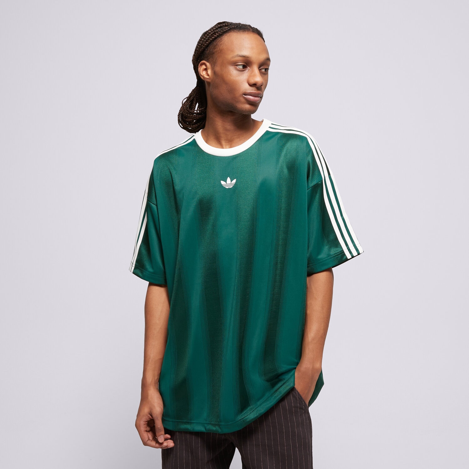 pánské tričko ADIDAS TRIČKO JACQUARD JERSEY KD5834 ZELENÁ