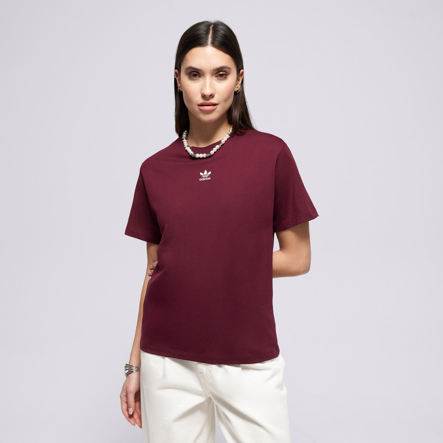 dámské tričko ADIDAS TRIČKO TEE REGULAR KD3942 BORDOVÁ