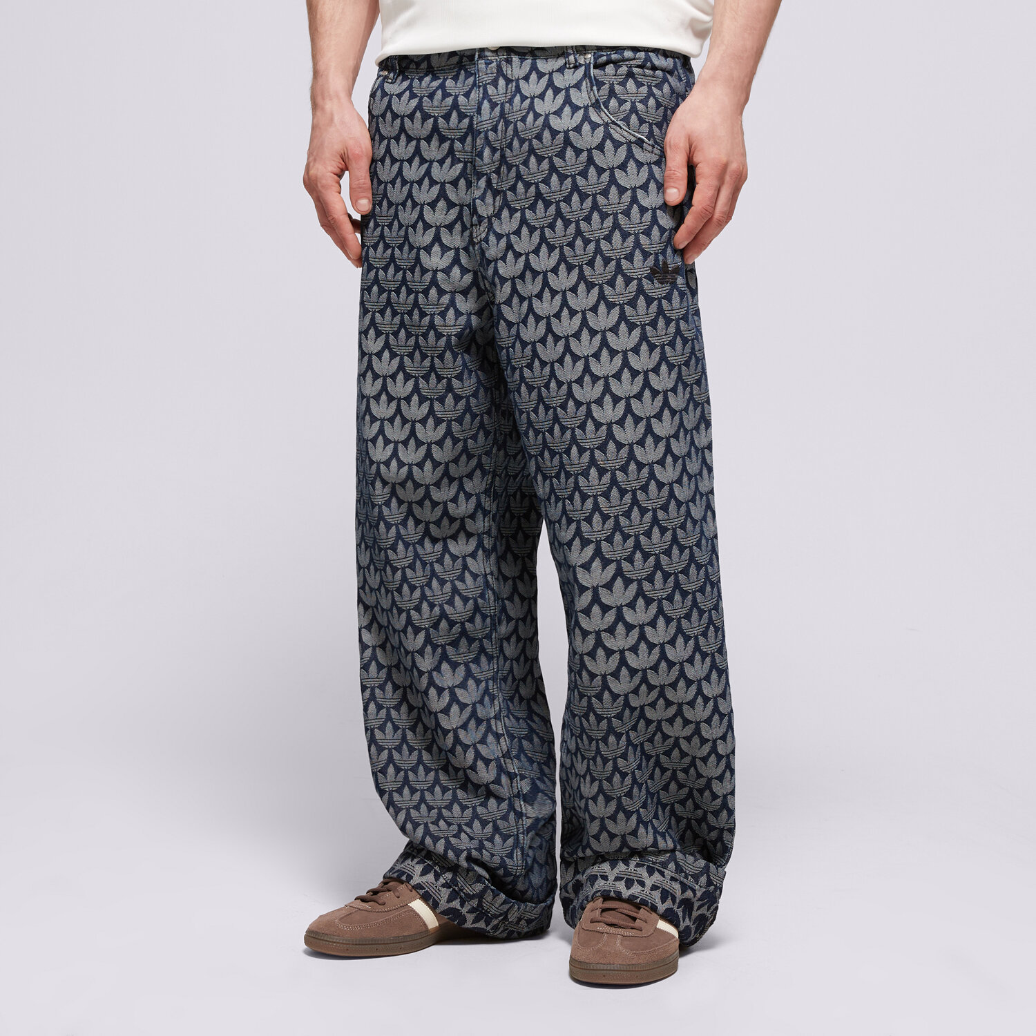 pánské kalhoty ADIDAS KALHOTY  MONOGRAM PT KD0399 MODRÁ