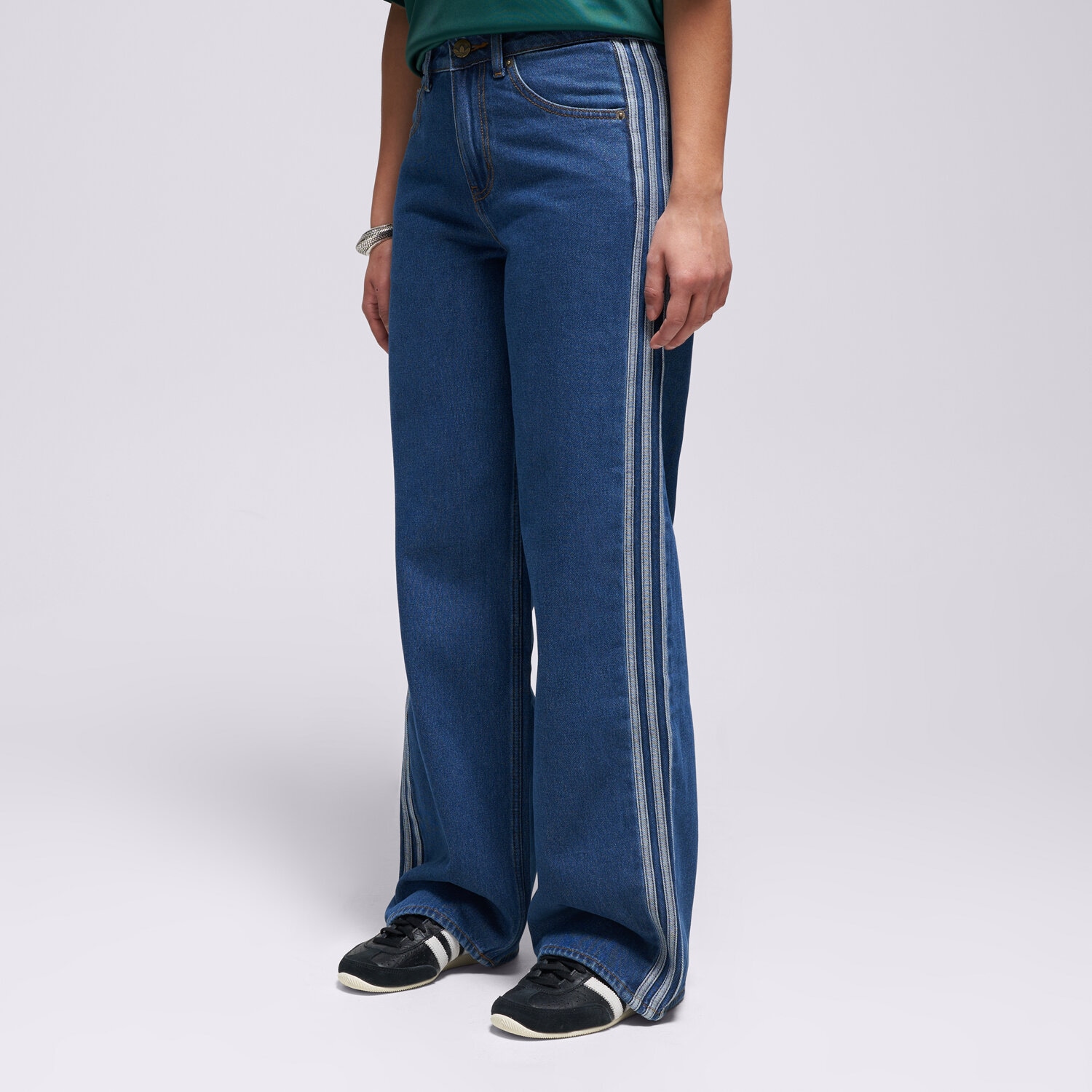 dámské kalhoty ADIDAS KALHOTY  FIREBIRD DENIM KD2935 MODRÁ