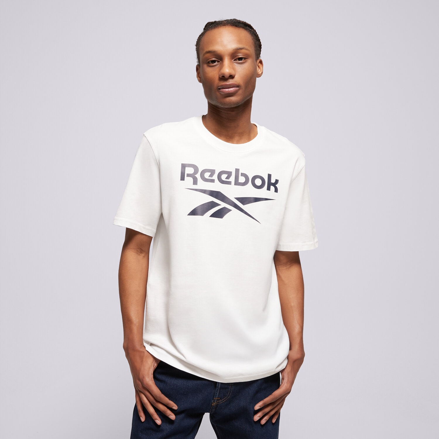 pánské tričko REEBOK TRIČKO CHAD BIG LOGO CREW NECK SS TEE 100240898 BÍLÁ