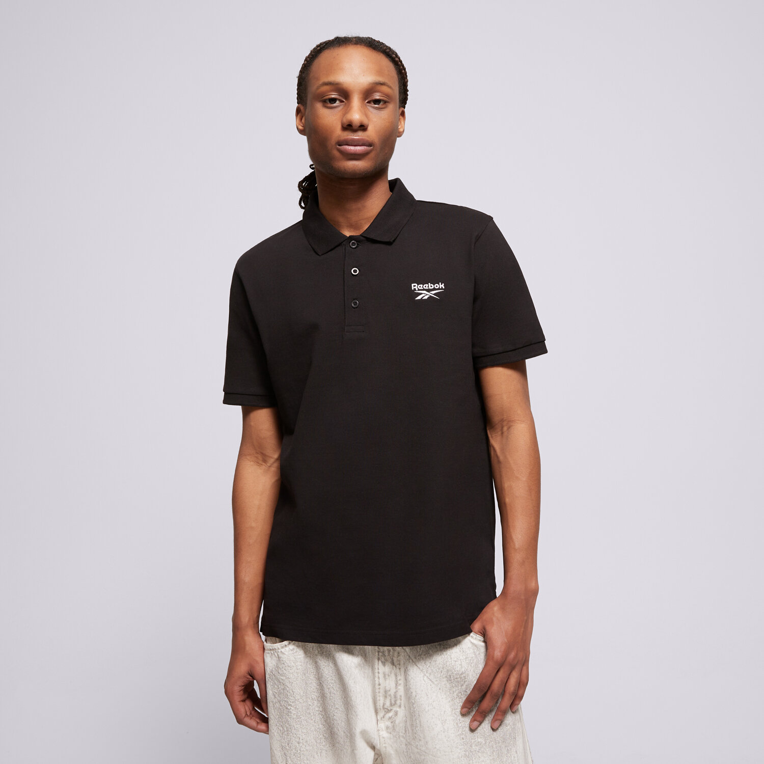 pánské polo tričko REEBOK TRIČKO BLAZE EMBROIDERED SS TRIČKO SHIRT 100239701 ČERNÁ