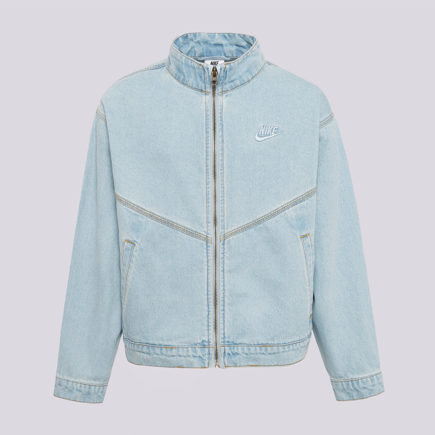 dětské tričko NIKE BUNDA WR DENIM JACKET GIRL IF2317-436 MODRÁ