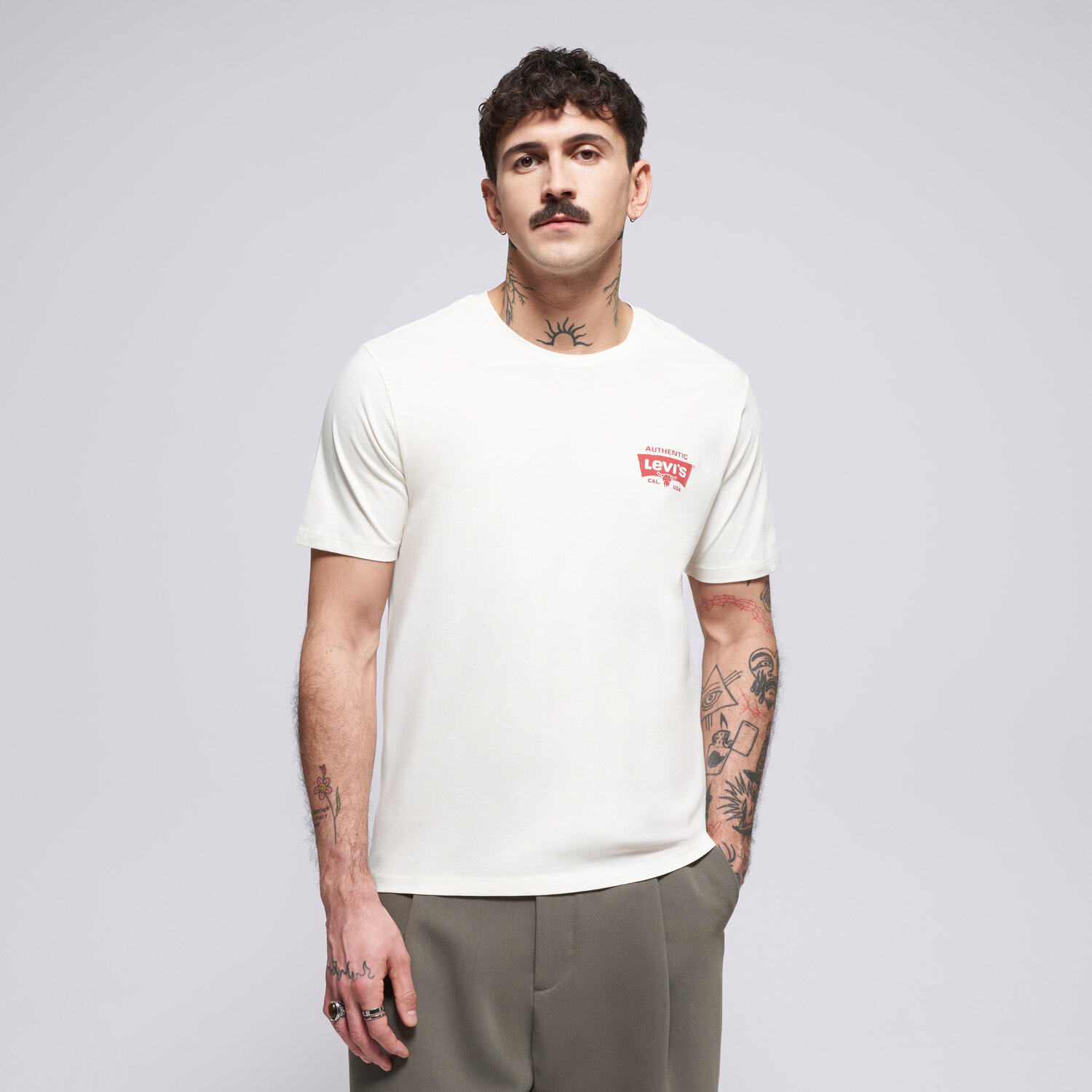 pánské tričko LEVI'S TRIČKO GRAPHIC CREWNECK TEE NEUTRALS 22491-1974 BÍLÁ