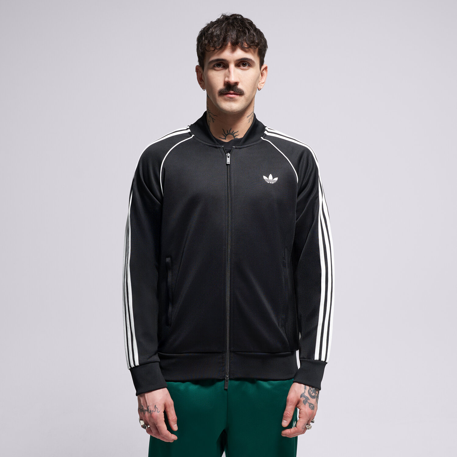 pánská mikina ADIDAS MIKINA ROZEPÍNACÍ SST TT KE3512 ČERNÁ