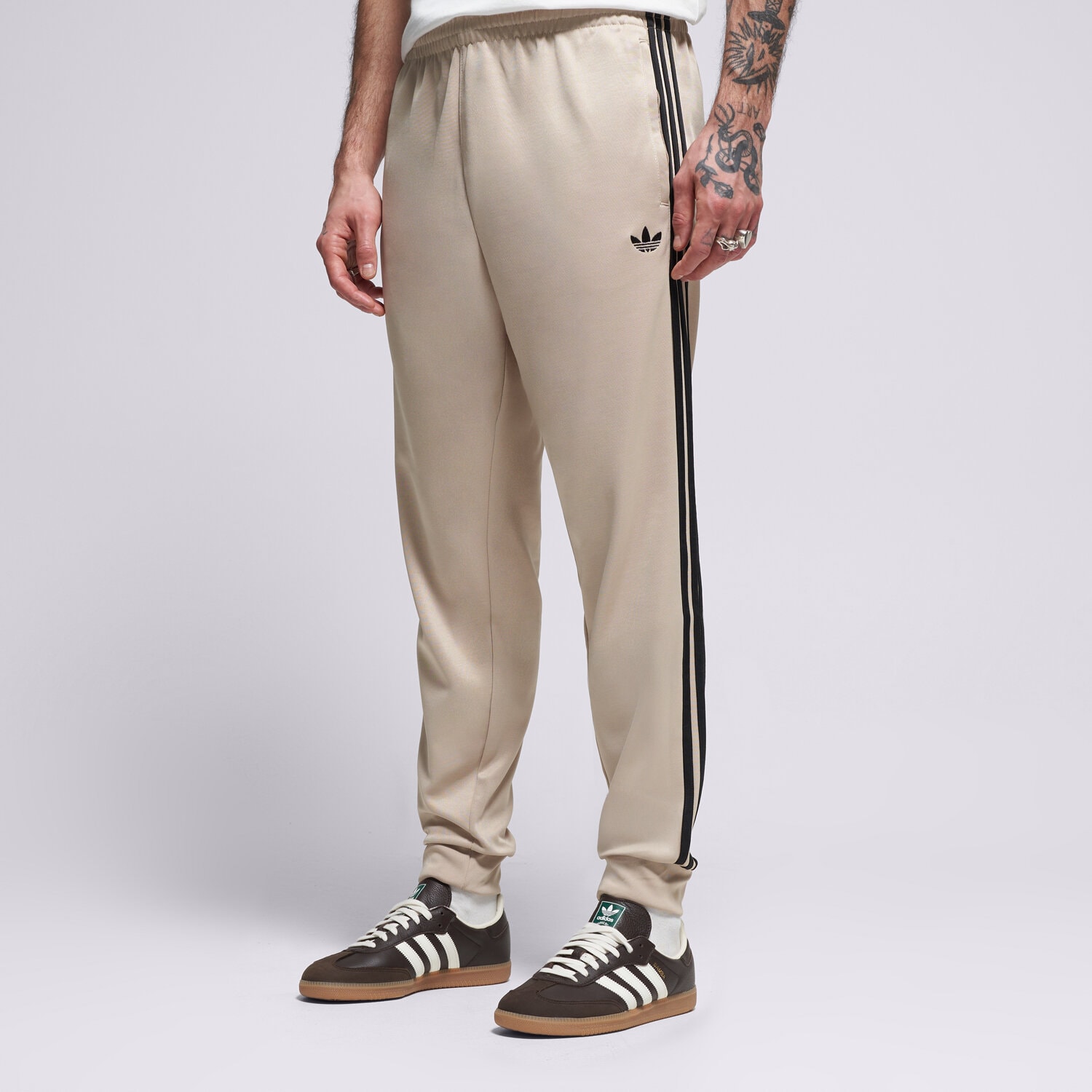 pánské kalhoty ADIDAS KALHOTY  SST TP KE7961 BÉŽOVÁ