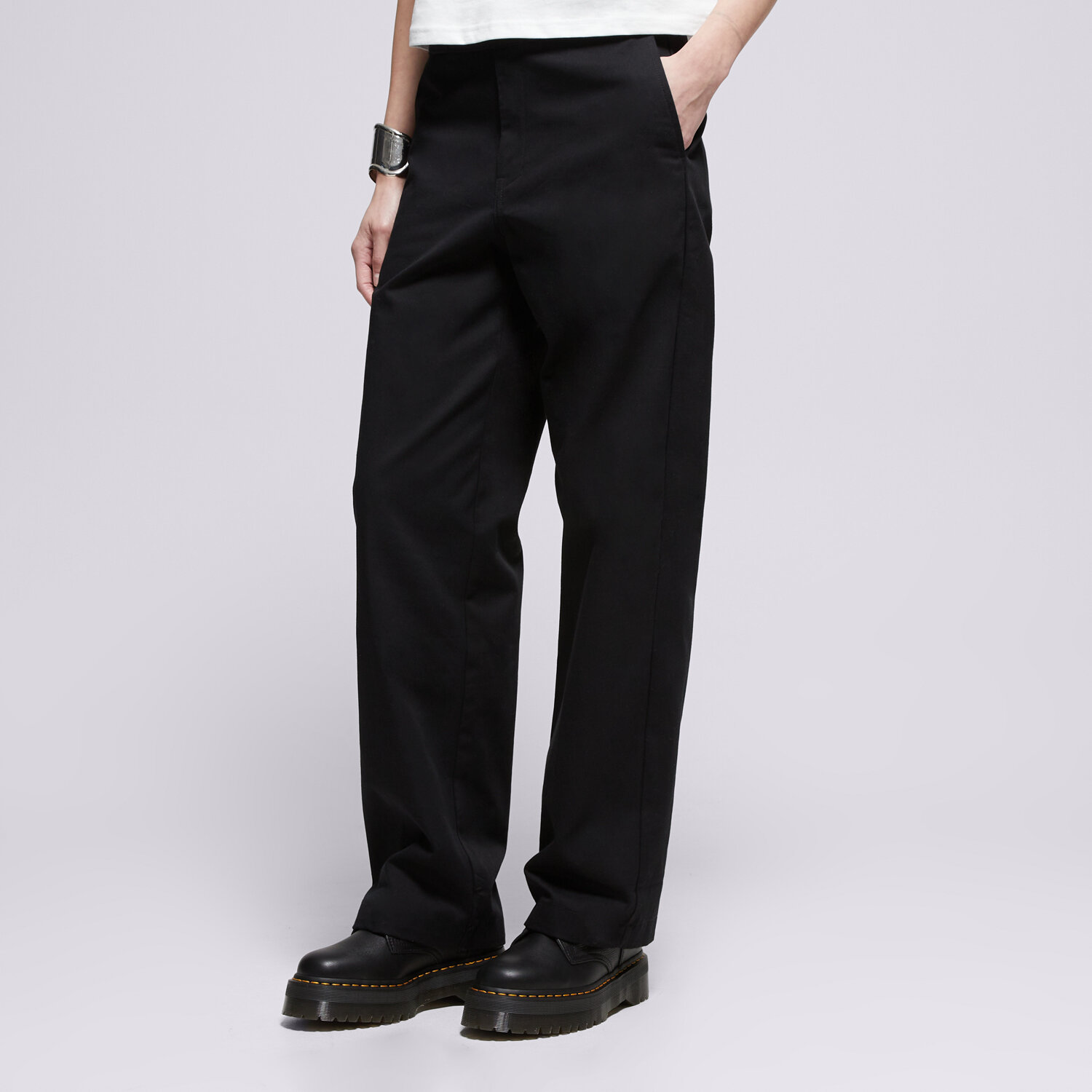 dámské kalhoty DICKIES KALHOTY  247 LOOSE WORK PANT W DK0A87PLBLK1 ČERNÁ