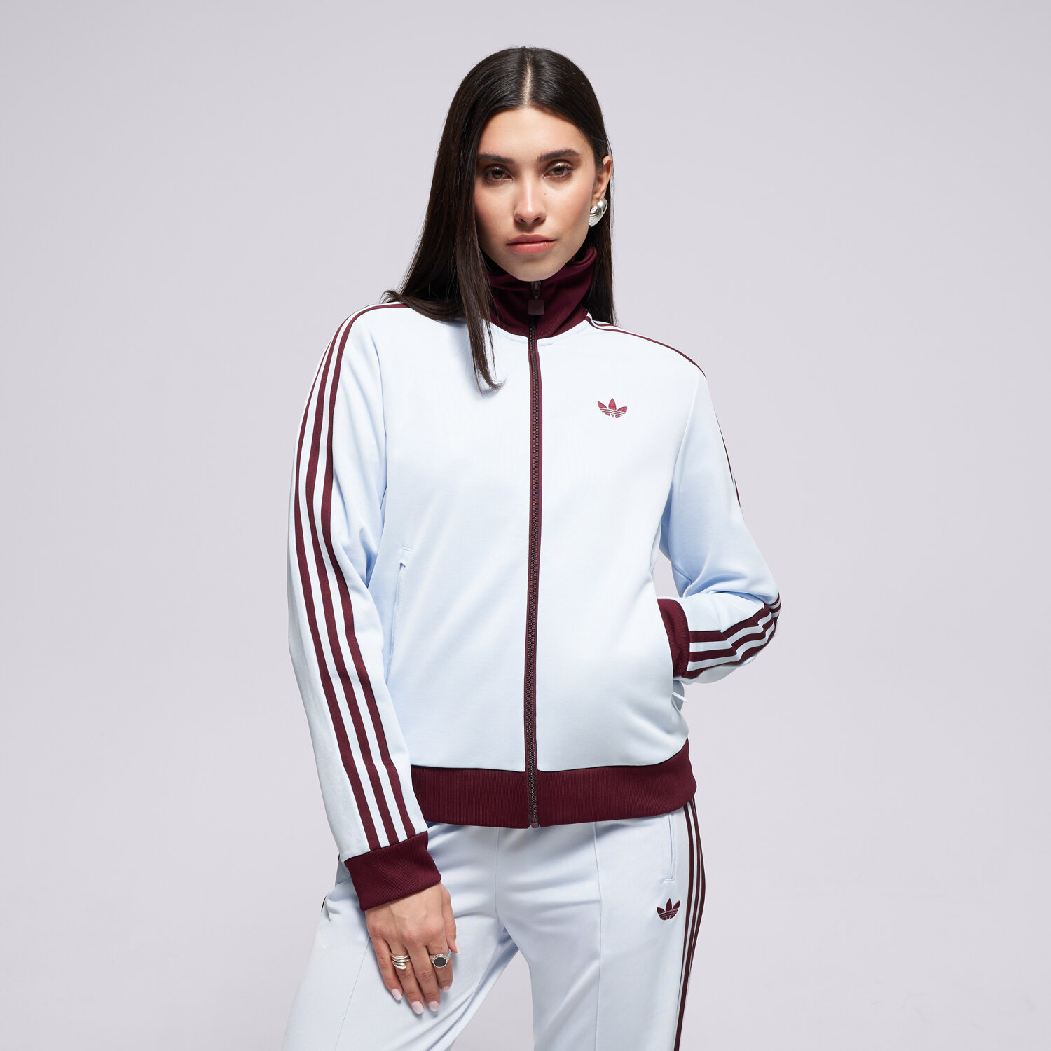 dámská mikina ADIDAS MIKINA ROZEPÍNACÍ CLASSIC TT KD3741 MODRÁ
