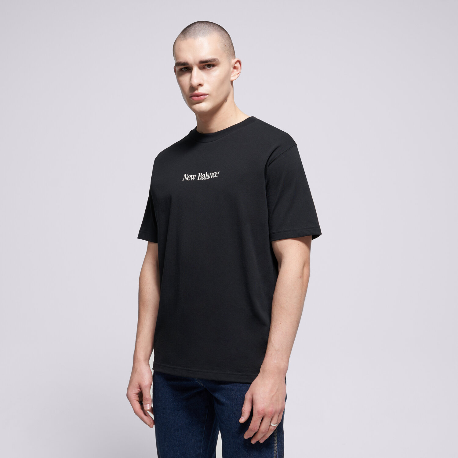 pánské tričko NEW BALANCE TRIČKO N COLLAGE TRIČKO MT6161TQBK ČERNÁ