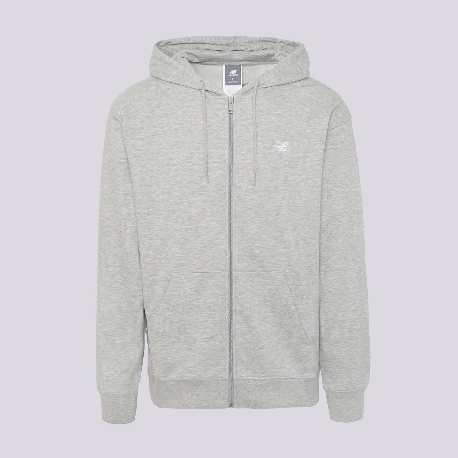 pánská mikina NEW BALANCE MIKINA ROZEPÍNACÍ SPORT   ESSENTIALS LOGO FRENCH MJ41501AG ŠEDÁ