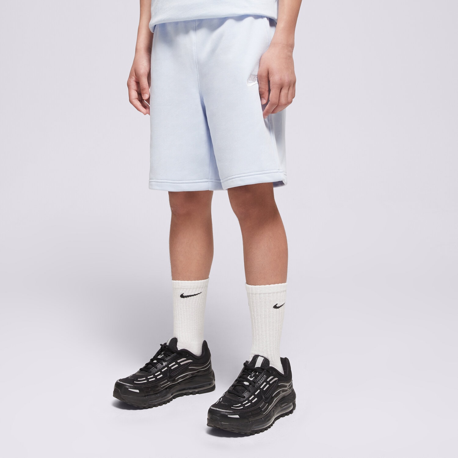 NIKE ŠORTKY  K NSW CLUB FT SHORT LBR BOY FD3015-408 MODRÁ
