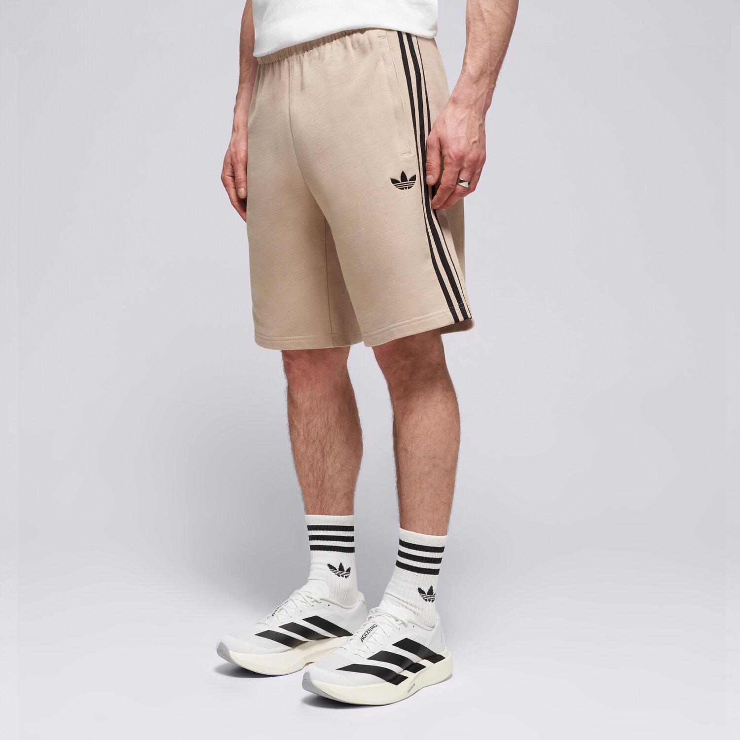 pánské kraťasy ADIDAS ŠORTKY  3S SHO KE6681 BÉŽOVÁ