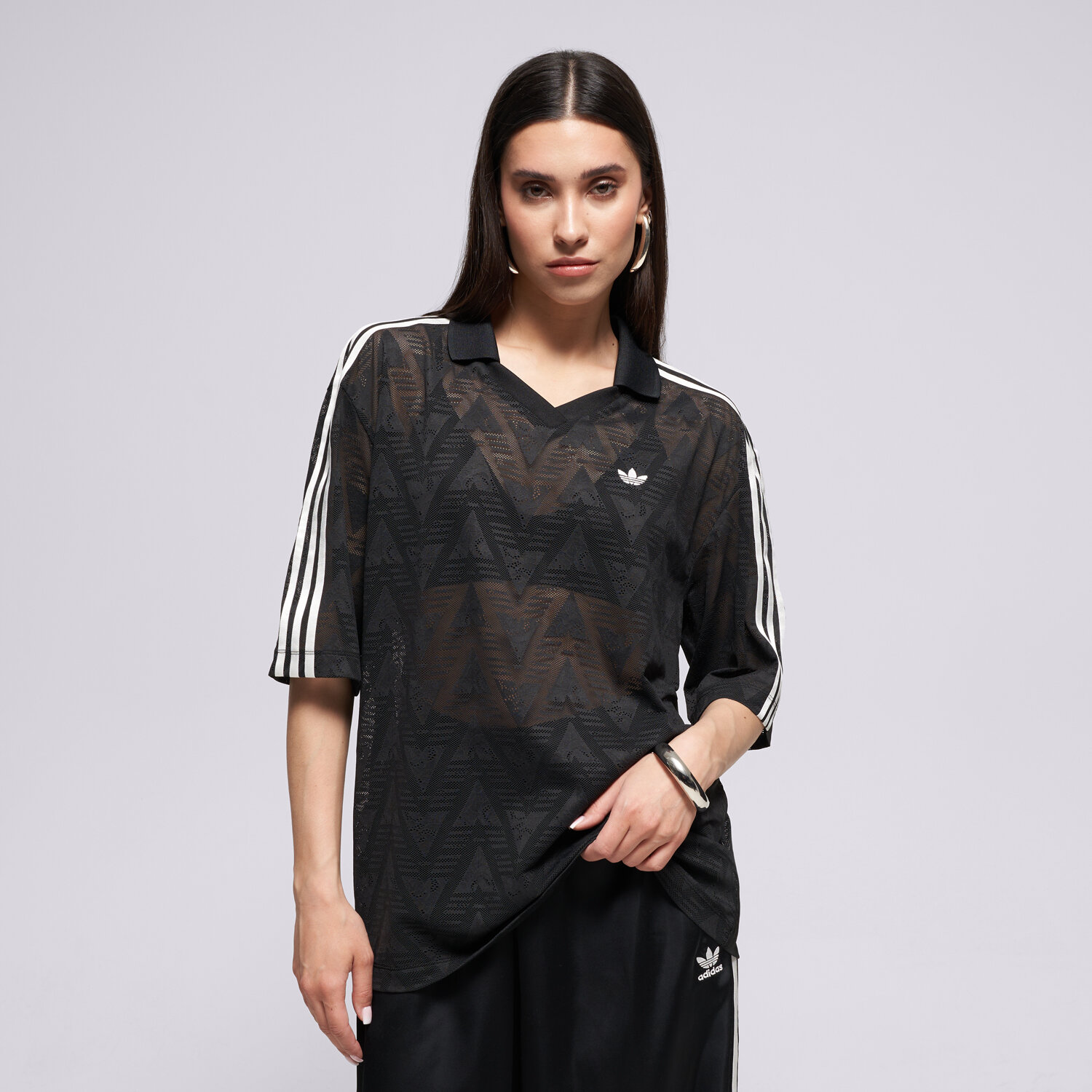 dámské tričko ADIDAS TRIČKO LACE JSY KD0344 ČERNÁ