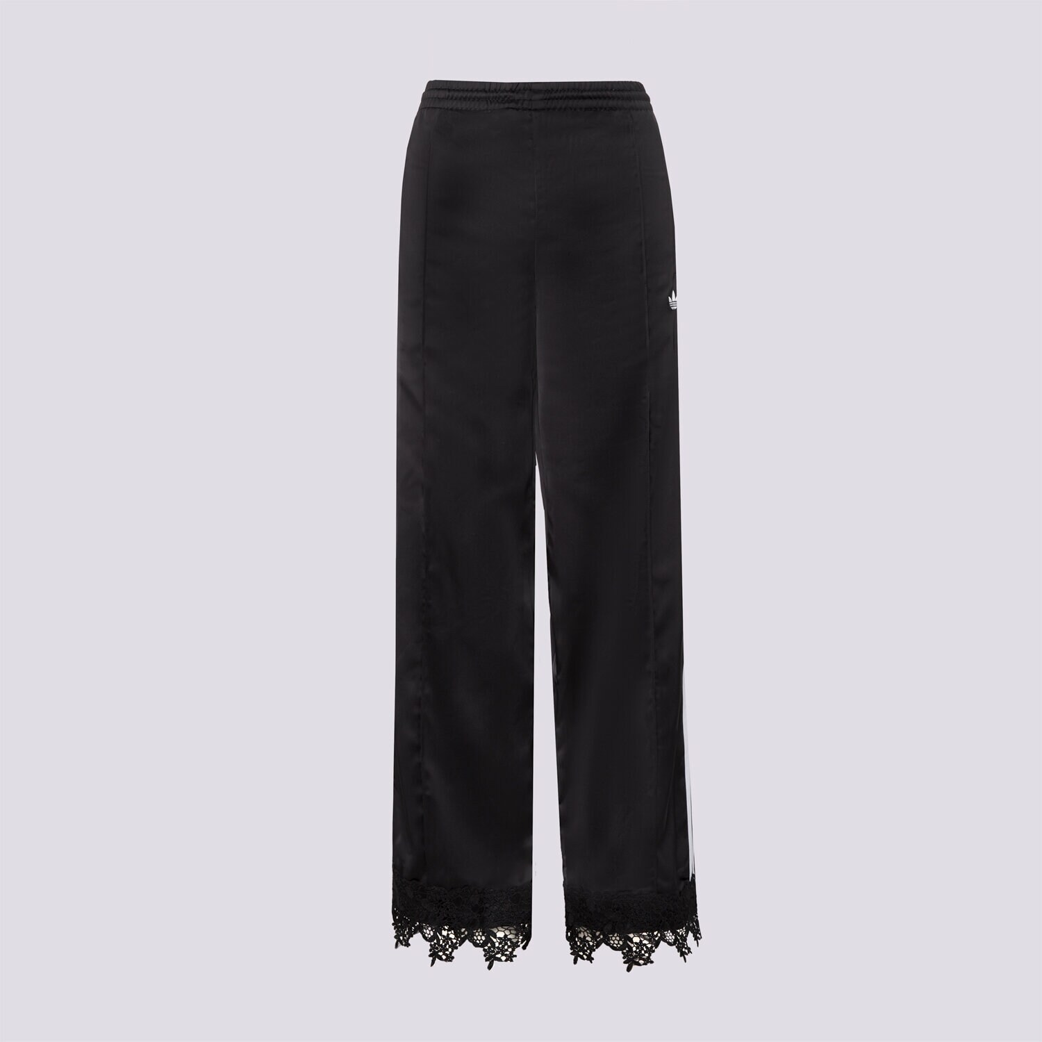dámské kalhoty ADIDAS KALHOTY  SATIN LACE TRACK PANTS LOOSE FIREBIRD LD1806 ČERNÁ
