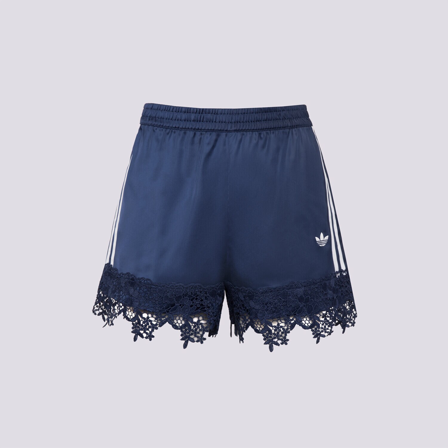 dámské kraťasy ADIDAS ŠORTKY  SATIN LACE SHORTS LD1811 TMAVOMODRÁ