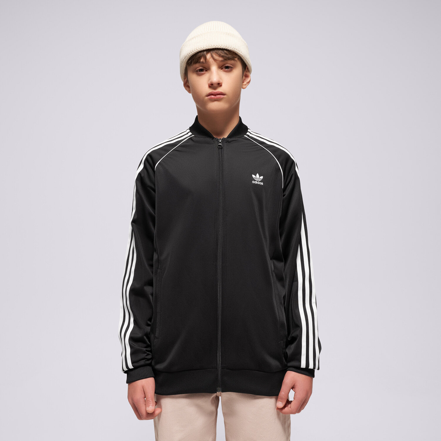 dětská mikina ADIDAS MIKINA ROZEPÍNACÍ S'STAR B IX7628 ČERNÁ