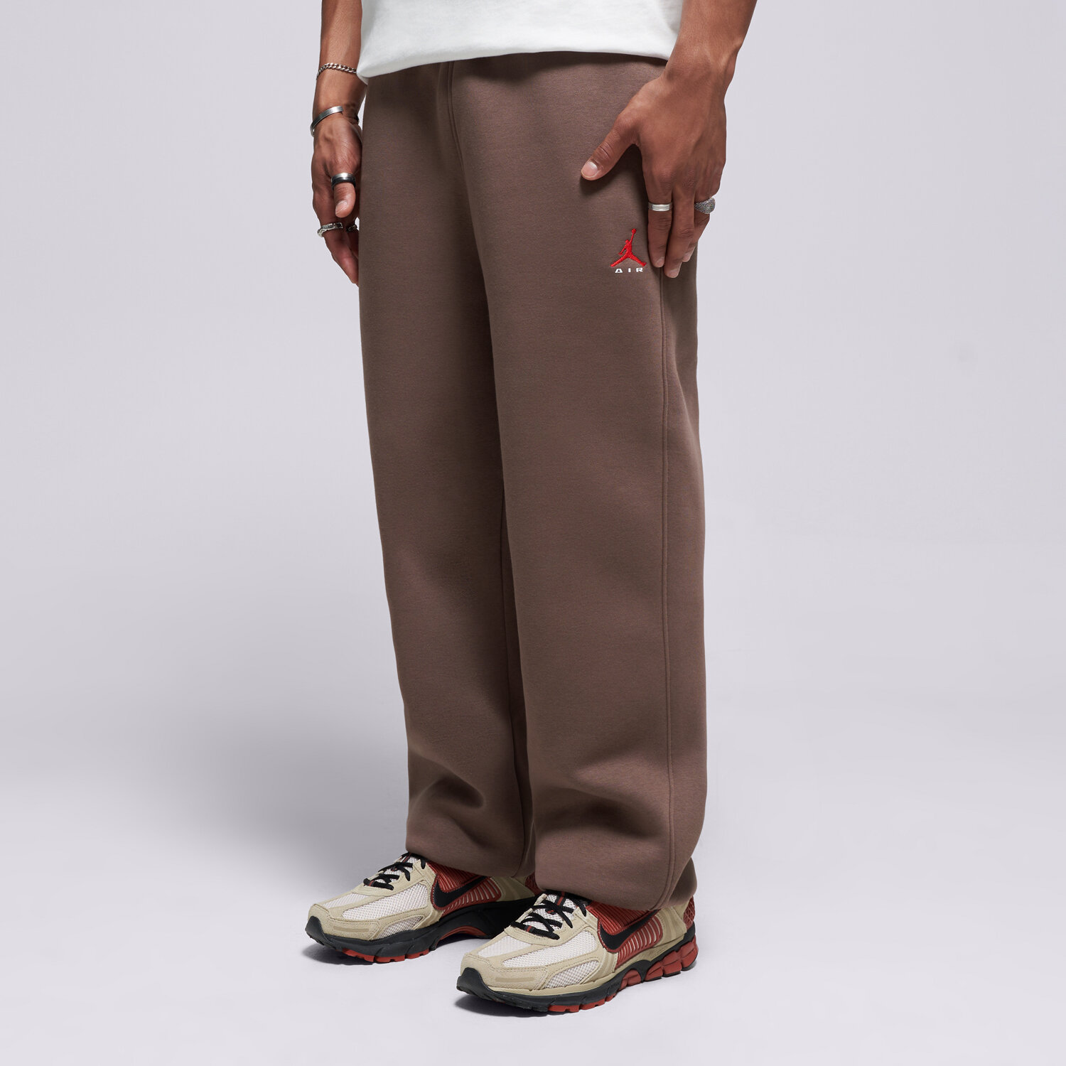 pánské kalhoty JORDAN KALHOTY  M J BRK ST FLC CUFF PANT BB IM8906-274 HNĚDÁ