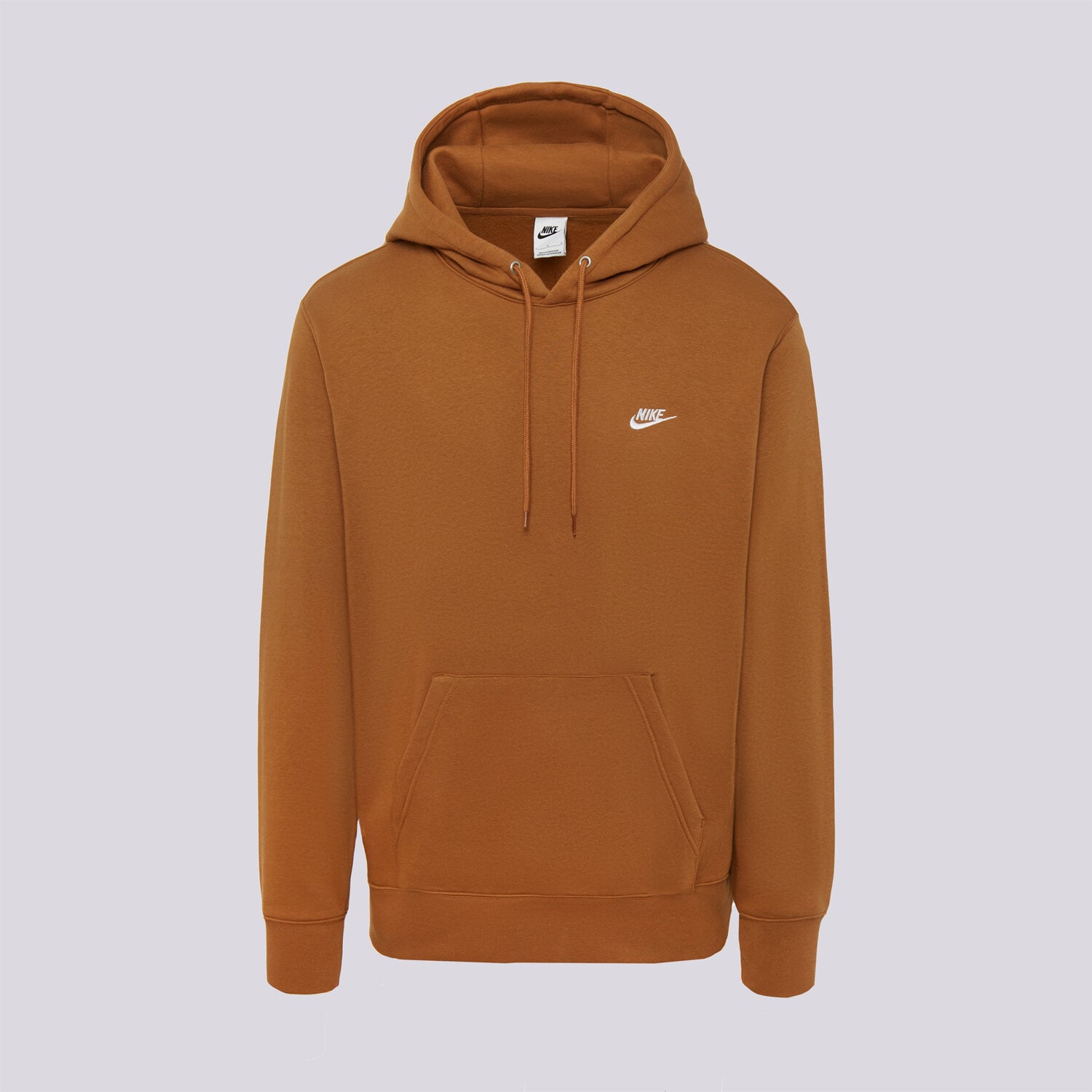 pánská mikina NIKE MIKINA S KAPUCÍ M NK CLUB BB PO HOODIE FN3859-270 HNĚDÁ