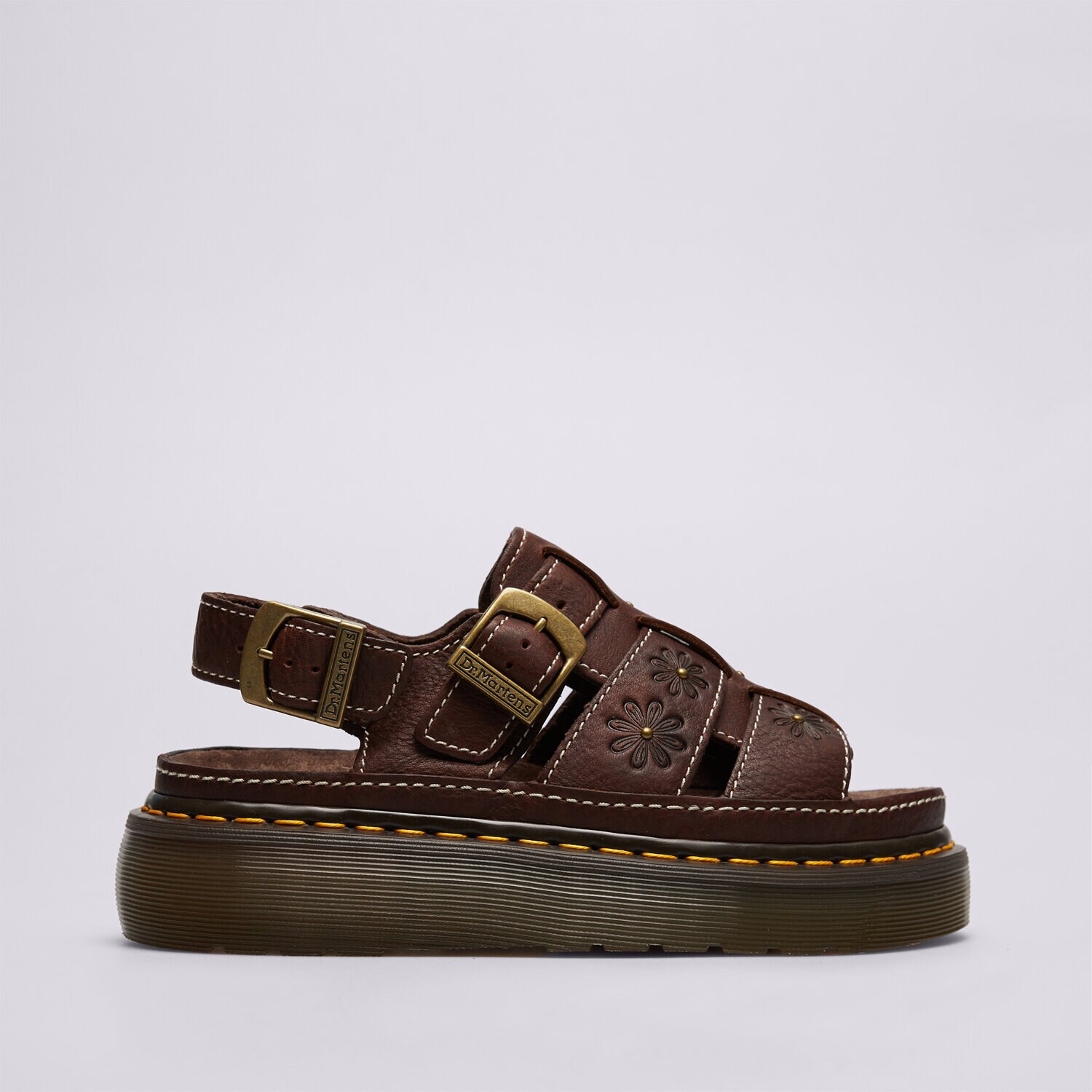 dámské sandály DR.MARTENS WRENLIE OPEN FL SANDAL 42339200 HNĚDÁ