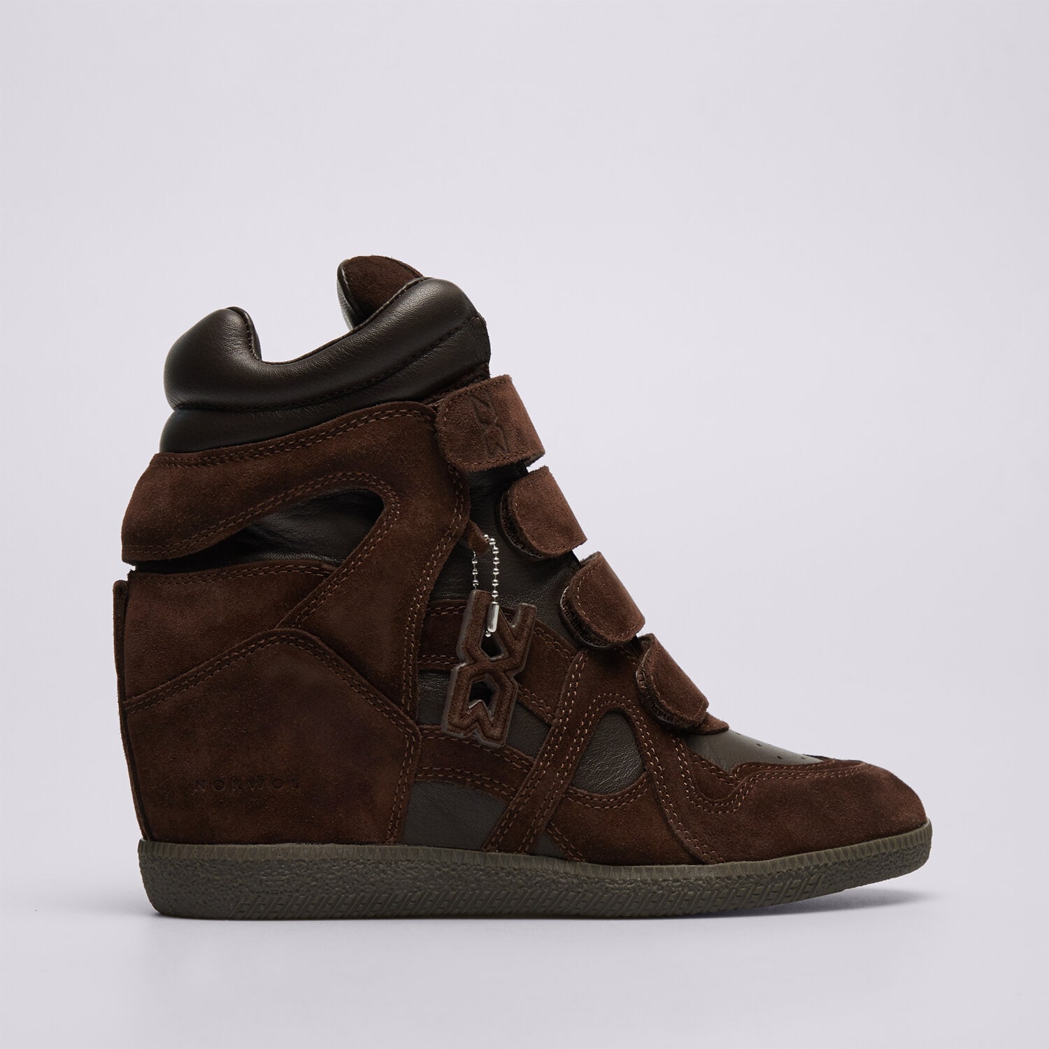 dámské tenisky NOKWOL EDEN BROWN LEATHER SUEDE NKEDENBROWN HNĚDÁ