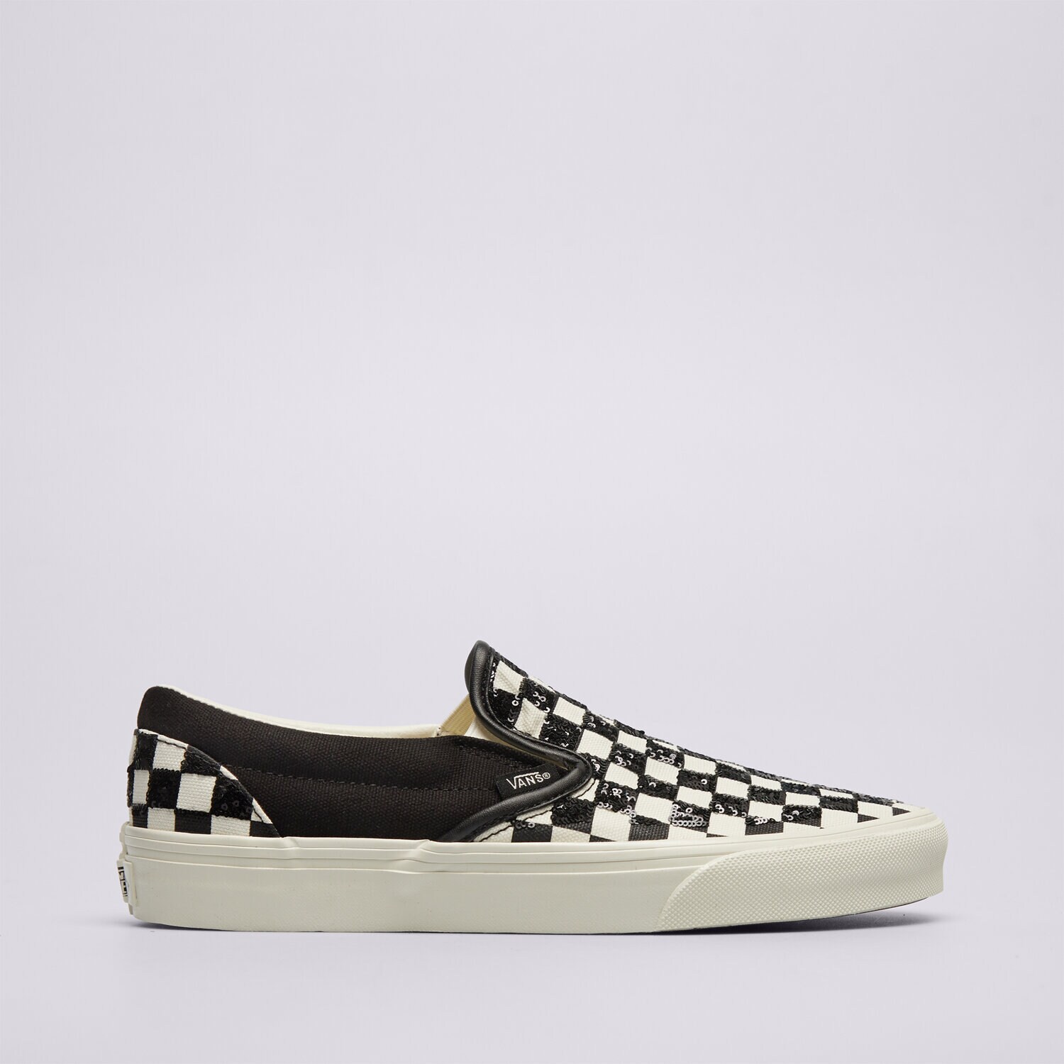 dámské tenisky VANS CLASSIC SLIP-ON BEADED CHECKERBOARD VN000D6Y7051 ČERNÁ