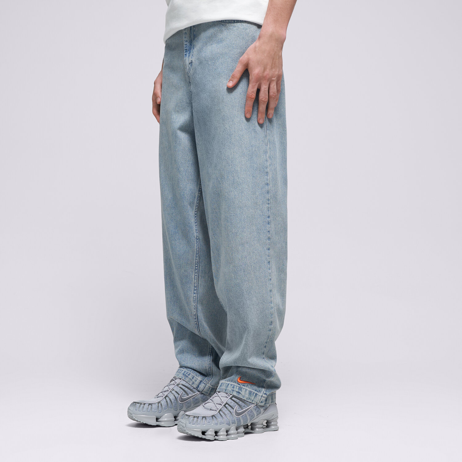 pánské kalhoty NIKE KALHOTY  M NK YMH INDIGO JEANS IO1656-485 MODRÁ