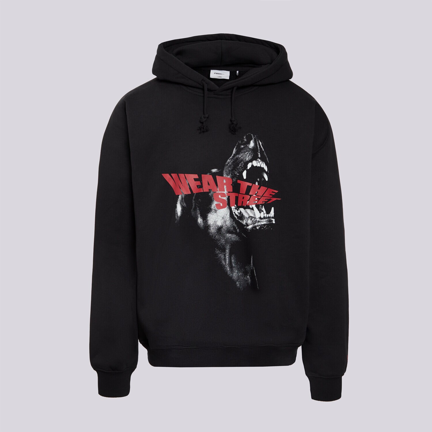 pánská mikina PROSTO MIKINA S KAPUCÍ HOODIE BARK BLACK KL263MSWE2192 ČERNÁ