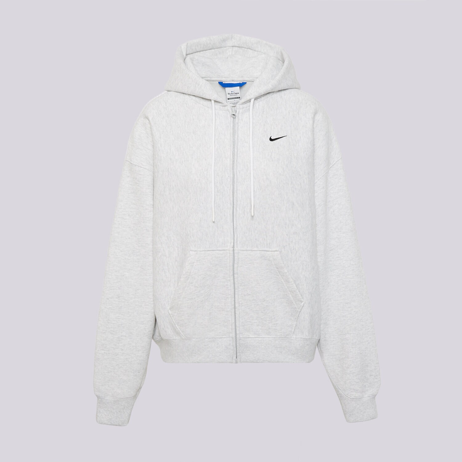 dámská mikina NIKE MIKINA S KAPUCÍ W NK STDO FLC HVY OS FZ HDY IO2107-051 ŠEDÁ