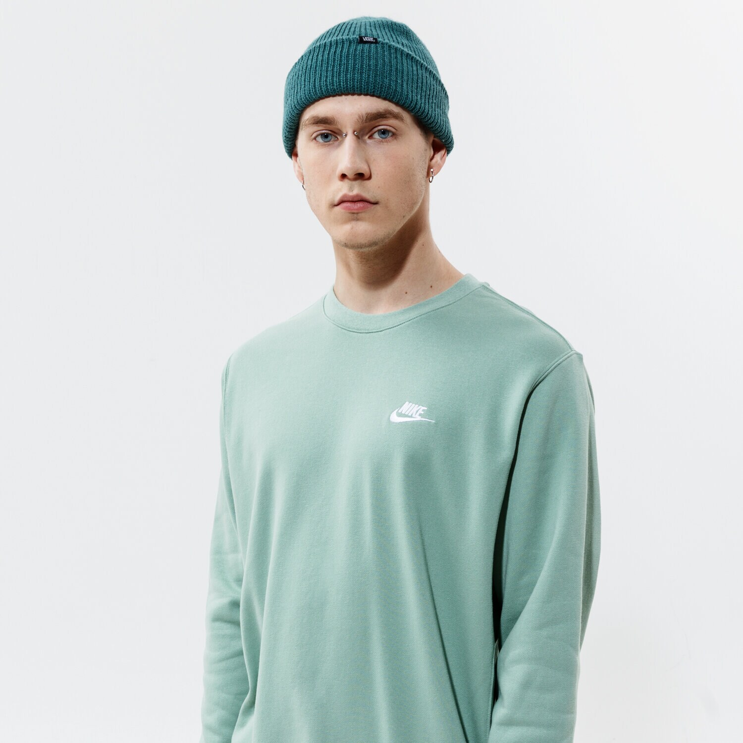 pánská mikina NIKE MIKINA SPORTSWEAR CLUB BV2666-006 ZELENÁ