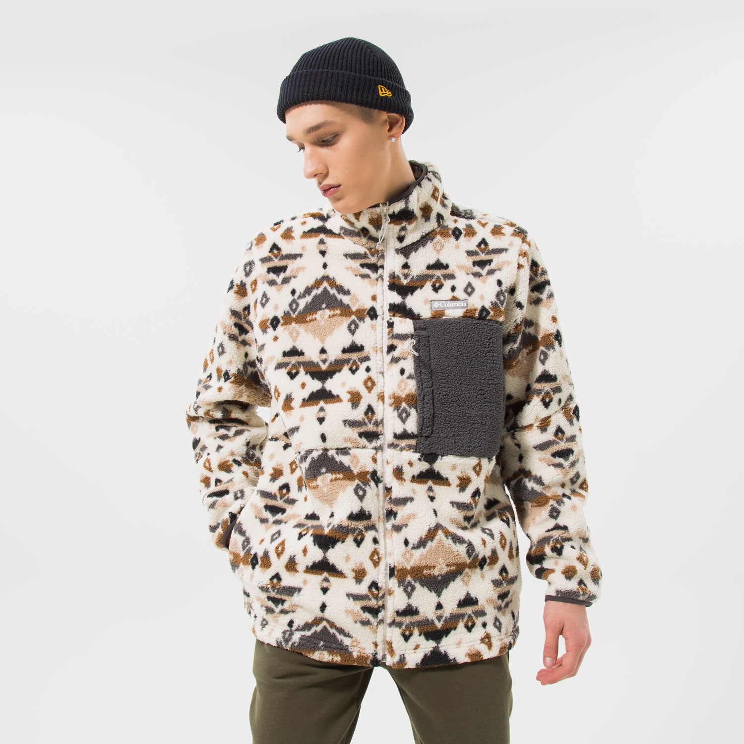 pánská mikina COLUMBIA FLEECE MIKINA MOUNTAINSIDE™   PRINTED FULL ZIP 2013743191 VÍCEBAREVNÁ
