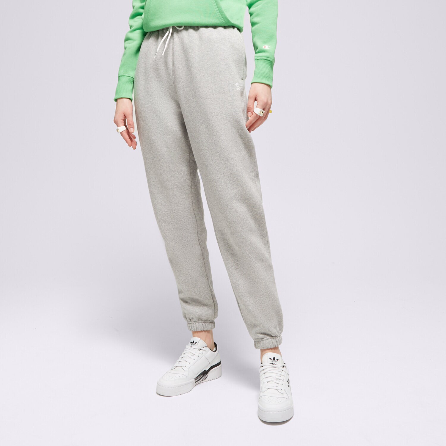 dámské kalhoty REEBOK KALHOTY  RI FLEECE H54770_100012580 ŠEDÁ