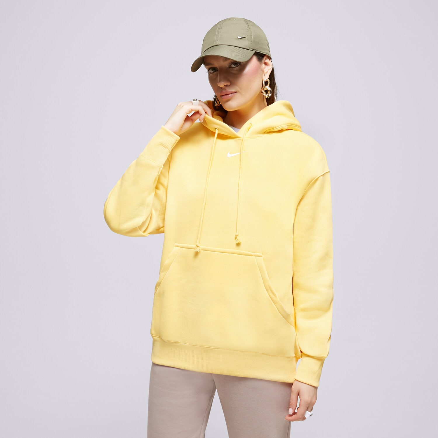 dámská mikina NIKE MIKINA S KAPUCÍ W NSW PHNX DQ5860-795 ŽLUTÁ