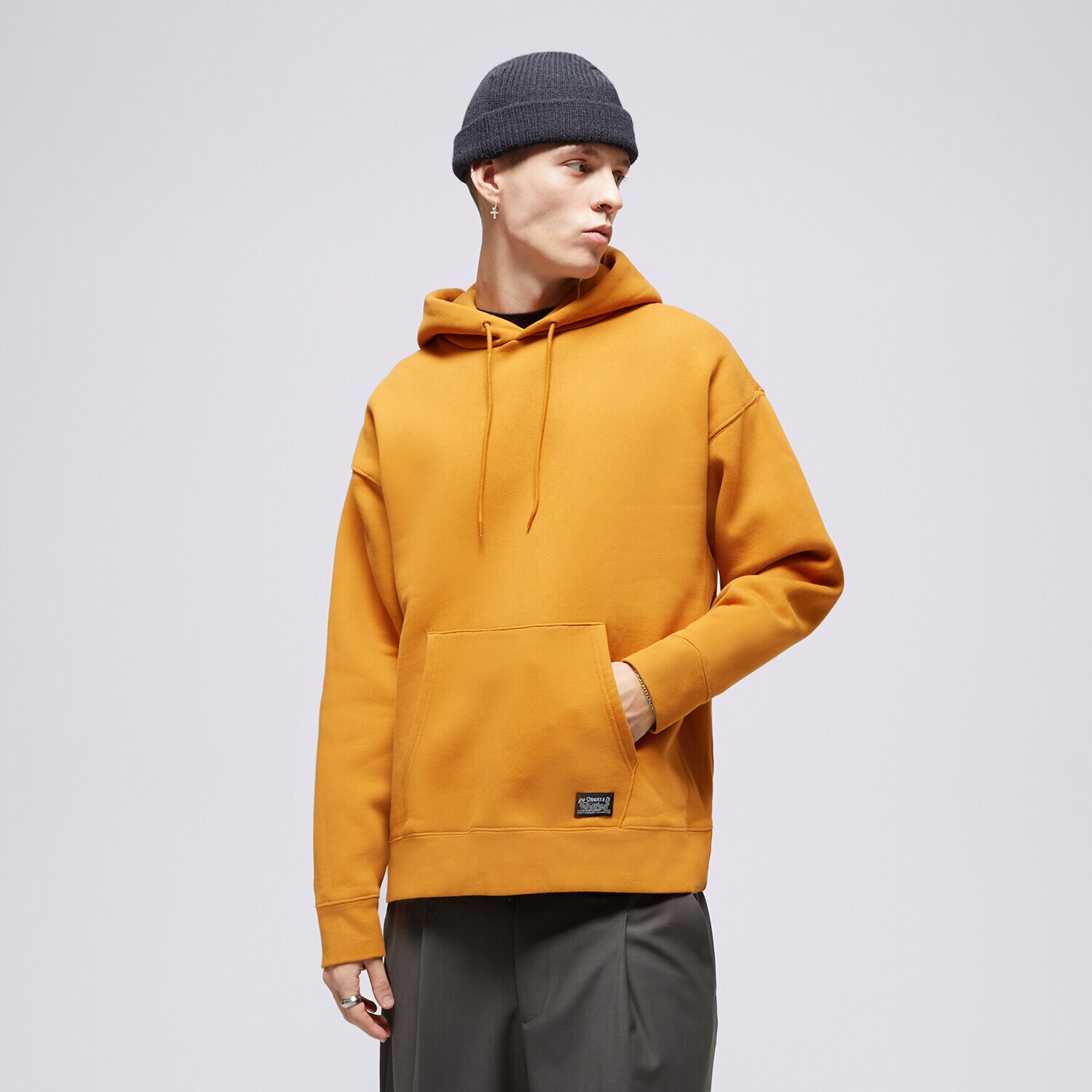 pánská mikina LEVI'S MIKINA S KAPUCÍ SKATE A1008-0005 ORANŽOVÁ