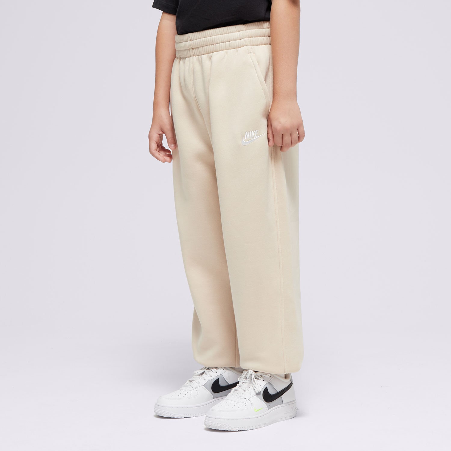 dětské kalhoty NIKE KALHOTY  G NSW CLUB FLC LOOSE PANT LBR G FD2933-126 BÉŽOVÁ