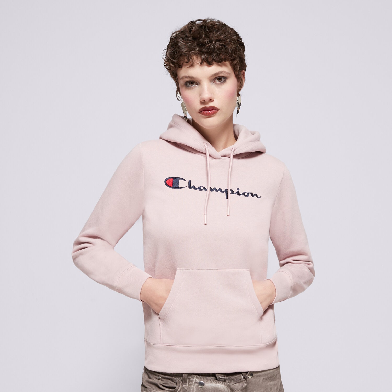 dámská mikina CHAMPION MIKINA S KAPUCÍ HOODED SWEATSHIRT 116579PS124 RŮŽOVÁ
