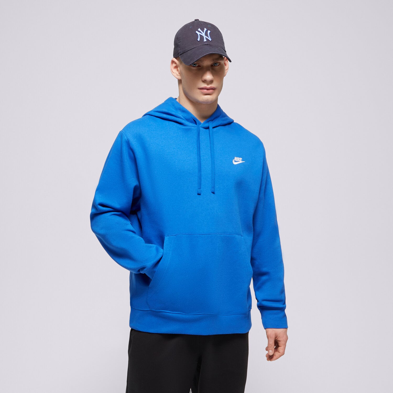 pánská mikina NIKE MIKINA S KAPUCÍ SPORTSWEAR CLUB FLEECE BV2654-480 MODRÁ