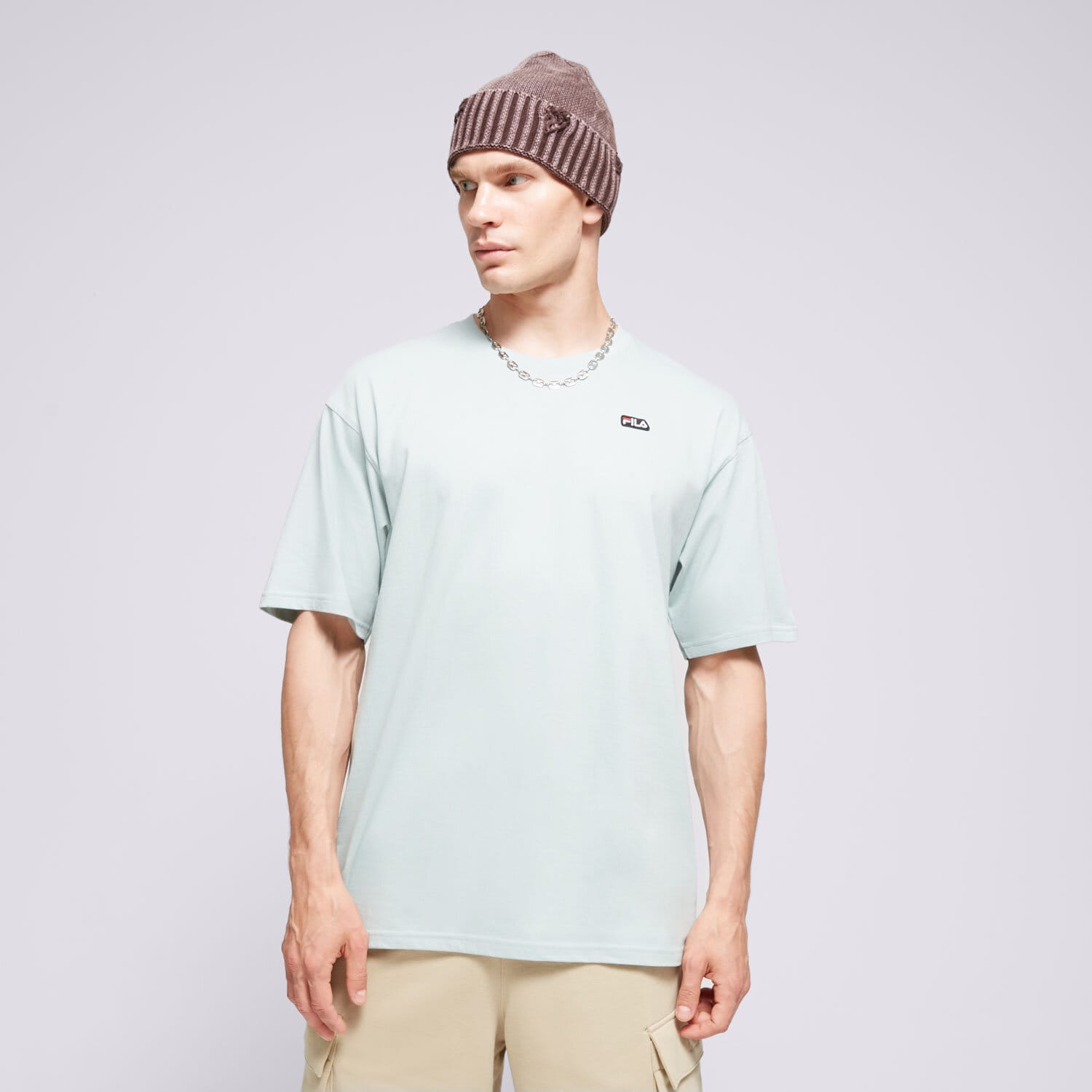 pánské tričko FILA TRIČKO BADGE LOGO TEE FI124TSM70308 MODRÁ