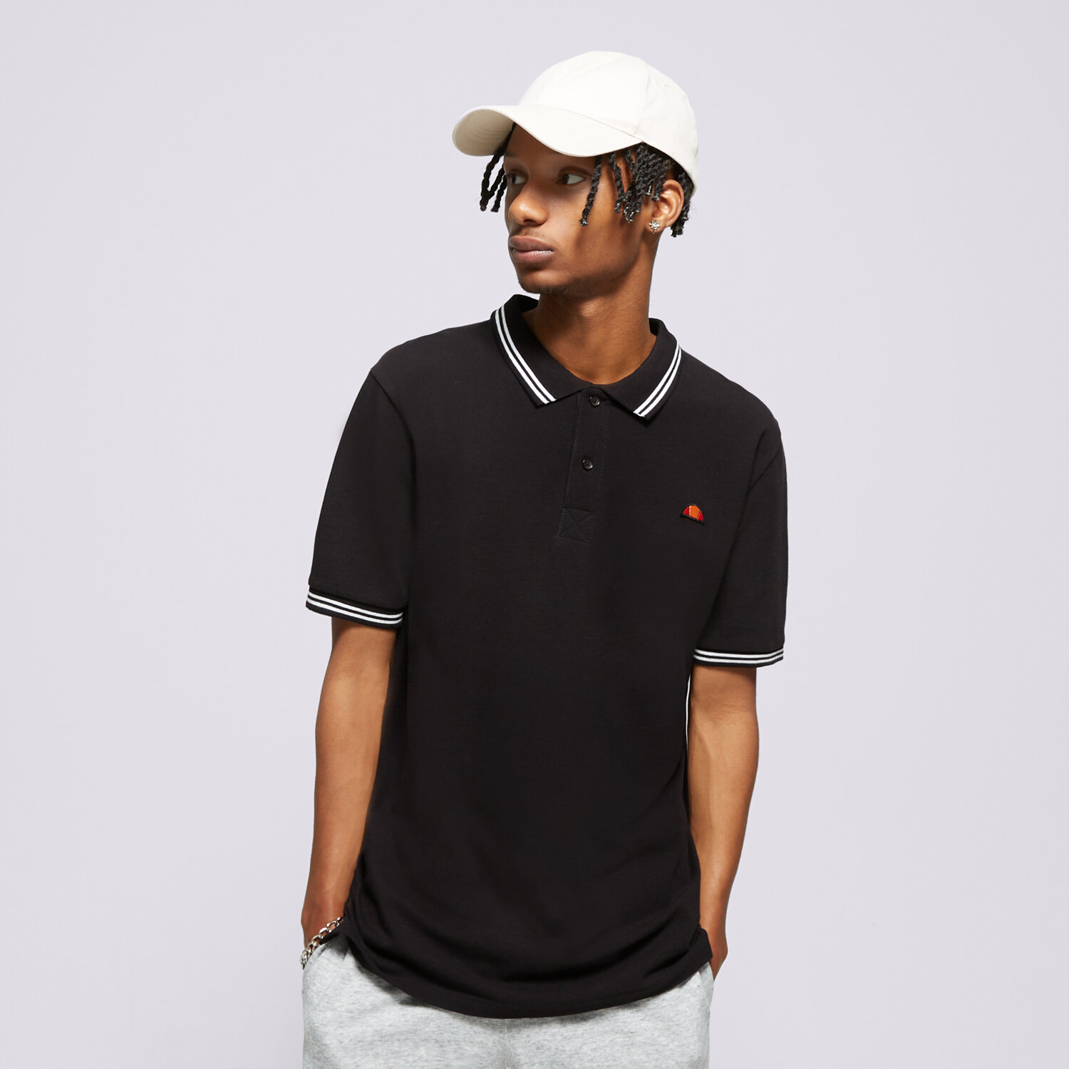 pánské polo tričko ELLESSE TRIČKO ROOKIE TRIČKO BLK SHR20724011 ČERNÁ