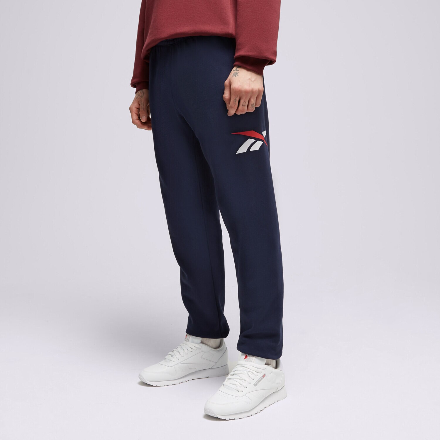 pánské kalhoty REEBOK KALHOTY  CL BV PANT HS9175 TMAVOMODRÁ