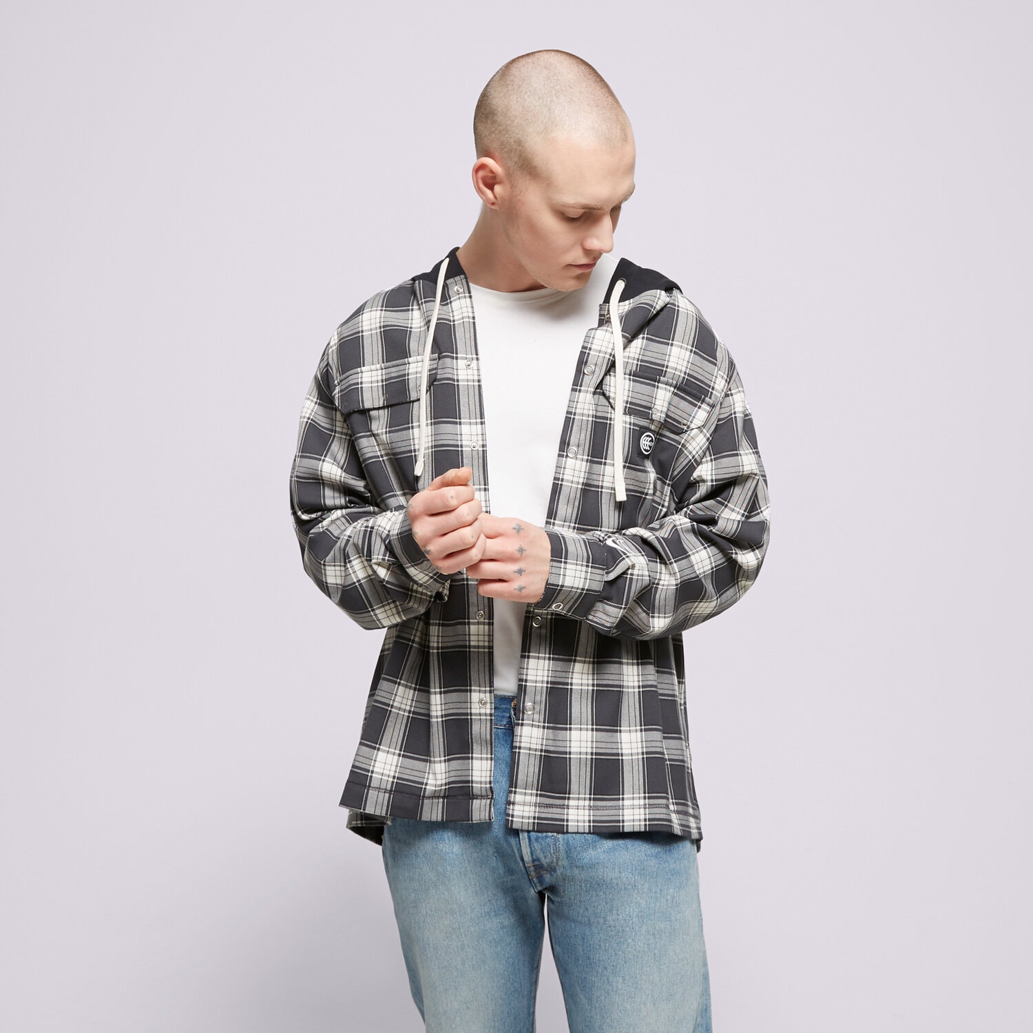 pánská mikina NIKE MIKINA S KAPUCÍ FLANNEL NBA DX0728-010 ŠEDÁ