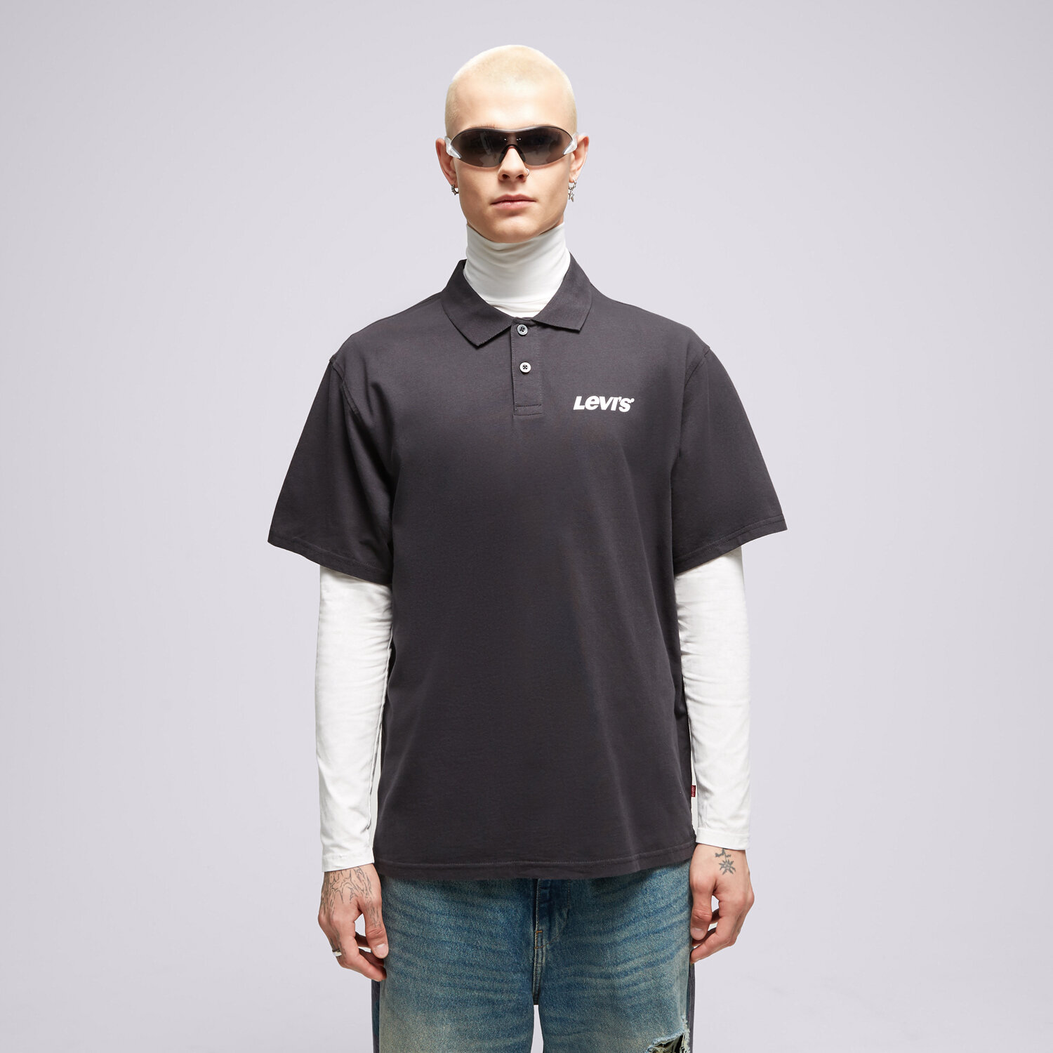 pánské polo tričko LEVI'S TRIČKO GRAPHIC VINTAGE FIT A6146-0004 ČERNÁ