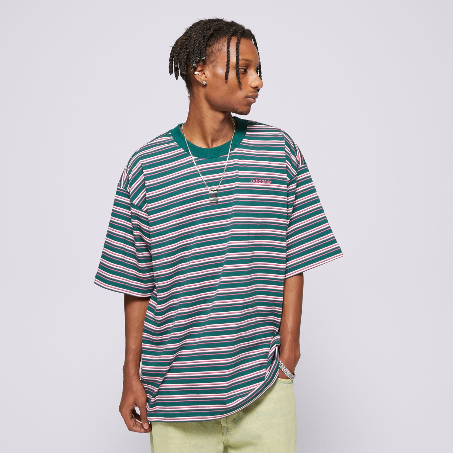 pánské tričko ADIDAS TRIČKO 80S STRIPED TEE JC6521 VÍCEBAREVNÁ