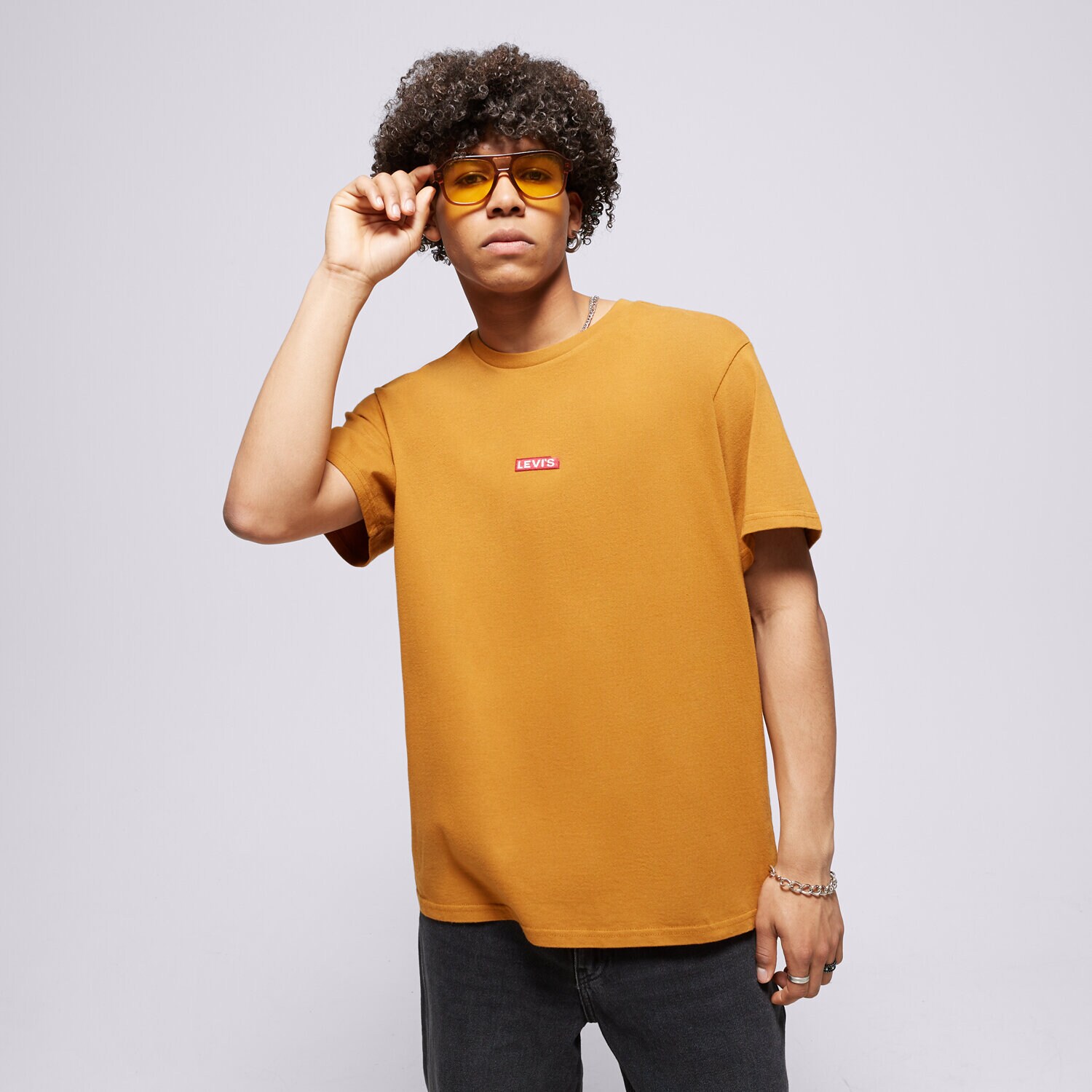 pánské tričko LEVI'S TRIČKO SS RELAXED BABY TAB T 795540018 HNĚDÁ