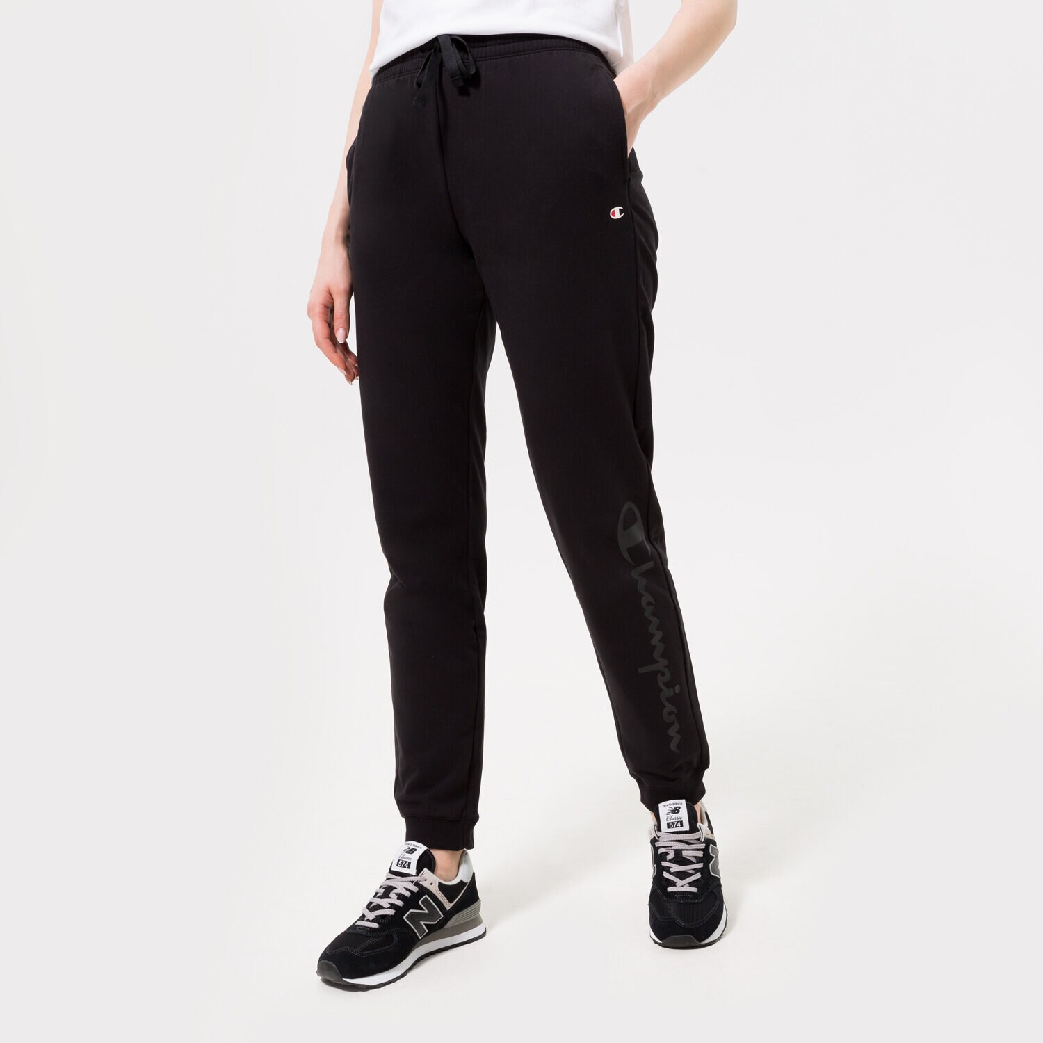 dámské kalhoty CHAMPION KALHOTY  RIB CUFF PANTS 113219KK002 ČERNÁ